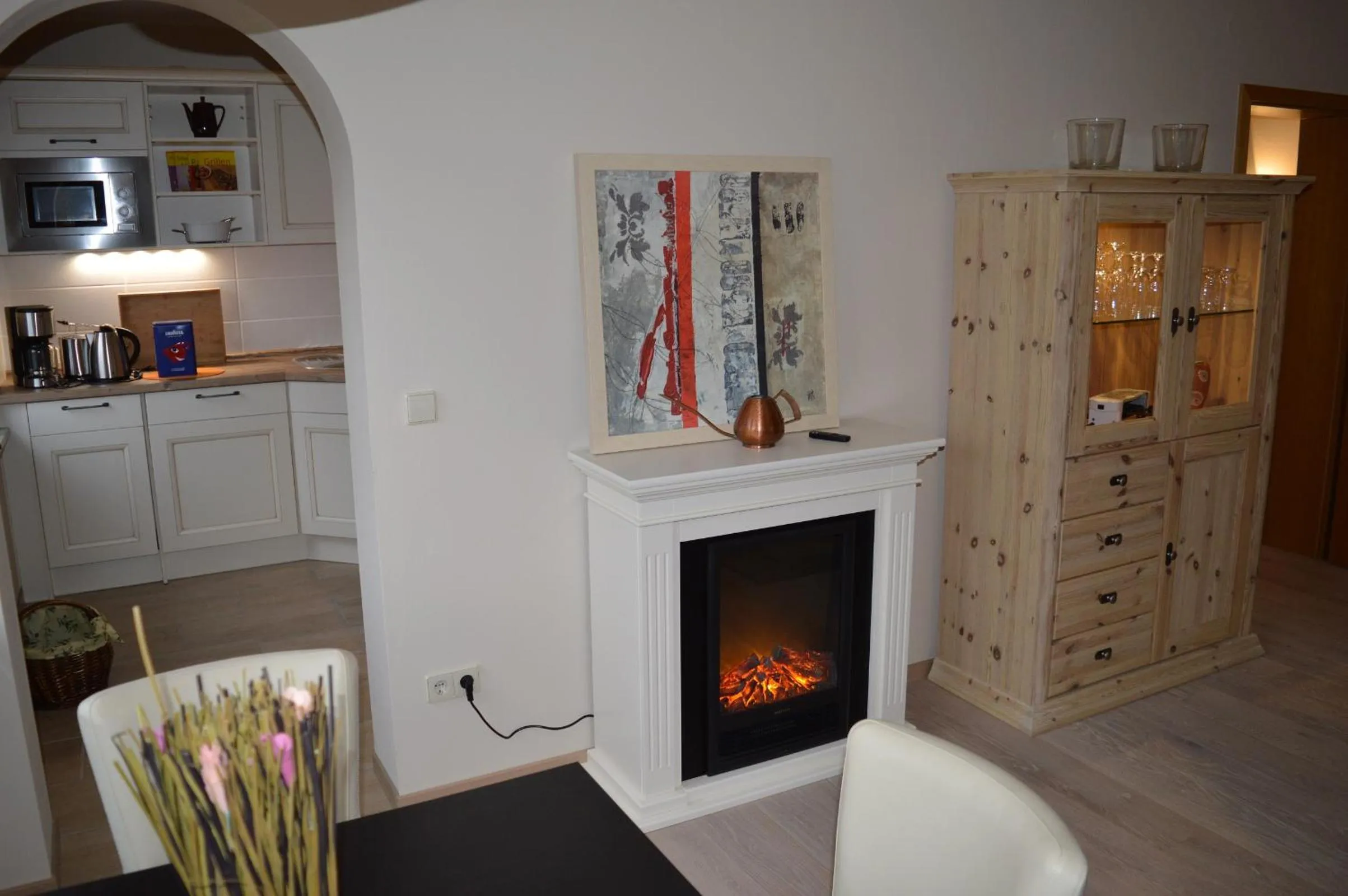 Kitchen or kitchenette in Landhaus Zum Heidewanderer mit THERMEplus