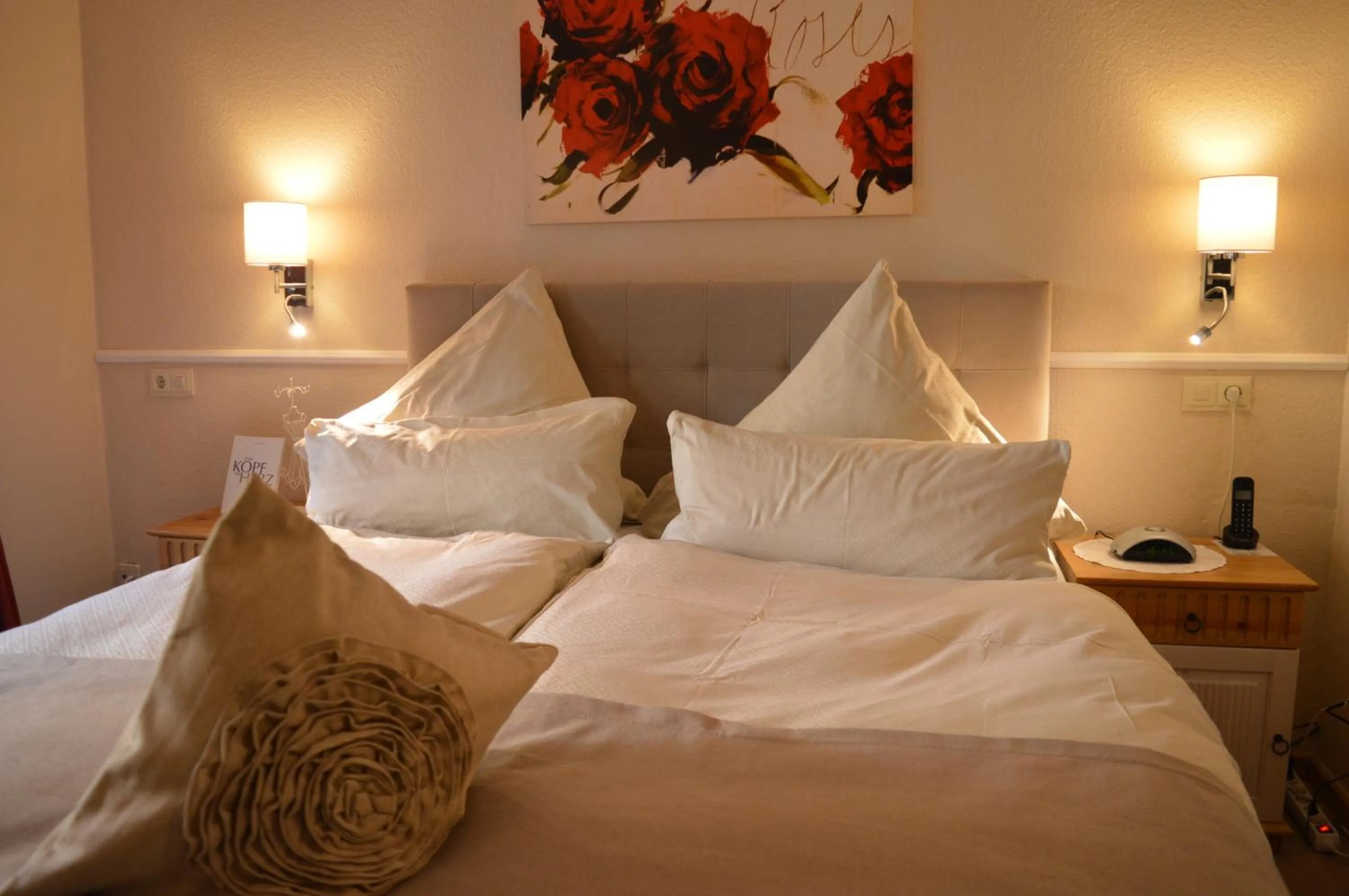 Bed in Landhaus Zum Heidewanderer mit THERMEplus