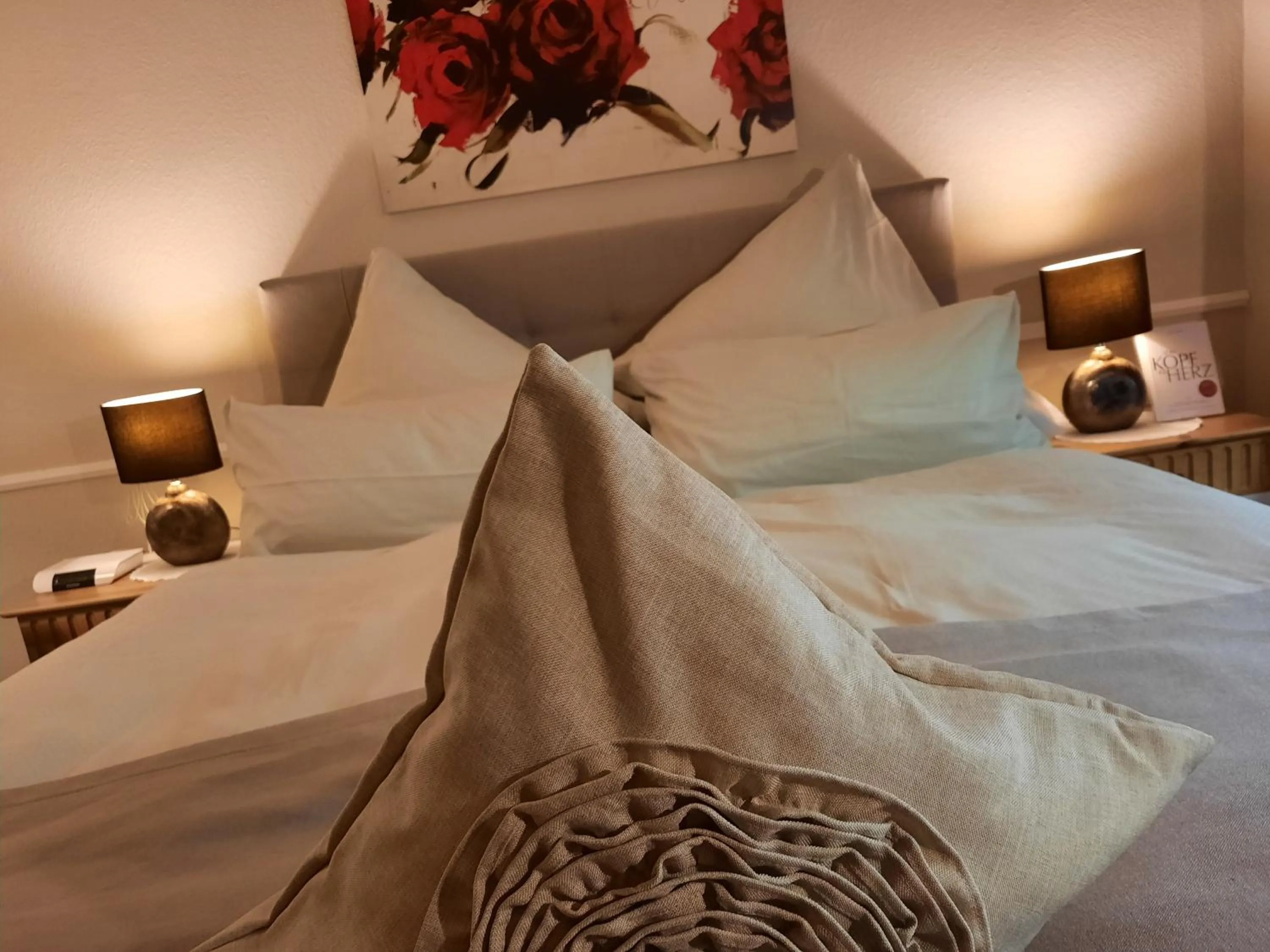 Decorative detail, Bed in Landhaus Zum Heidewanderer mit THERMEplus