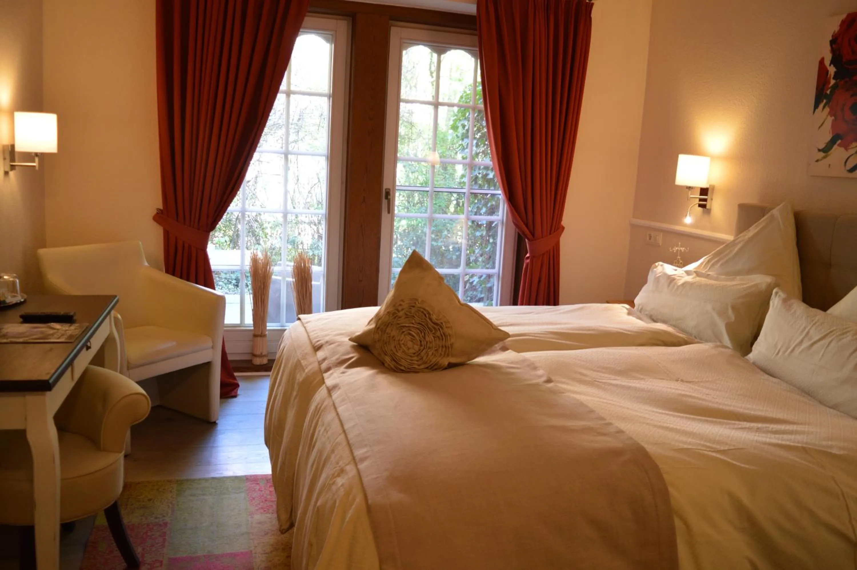 Photo of the whole room, Bed in Landhaus Zum Heidewanderer mit THERMEplus