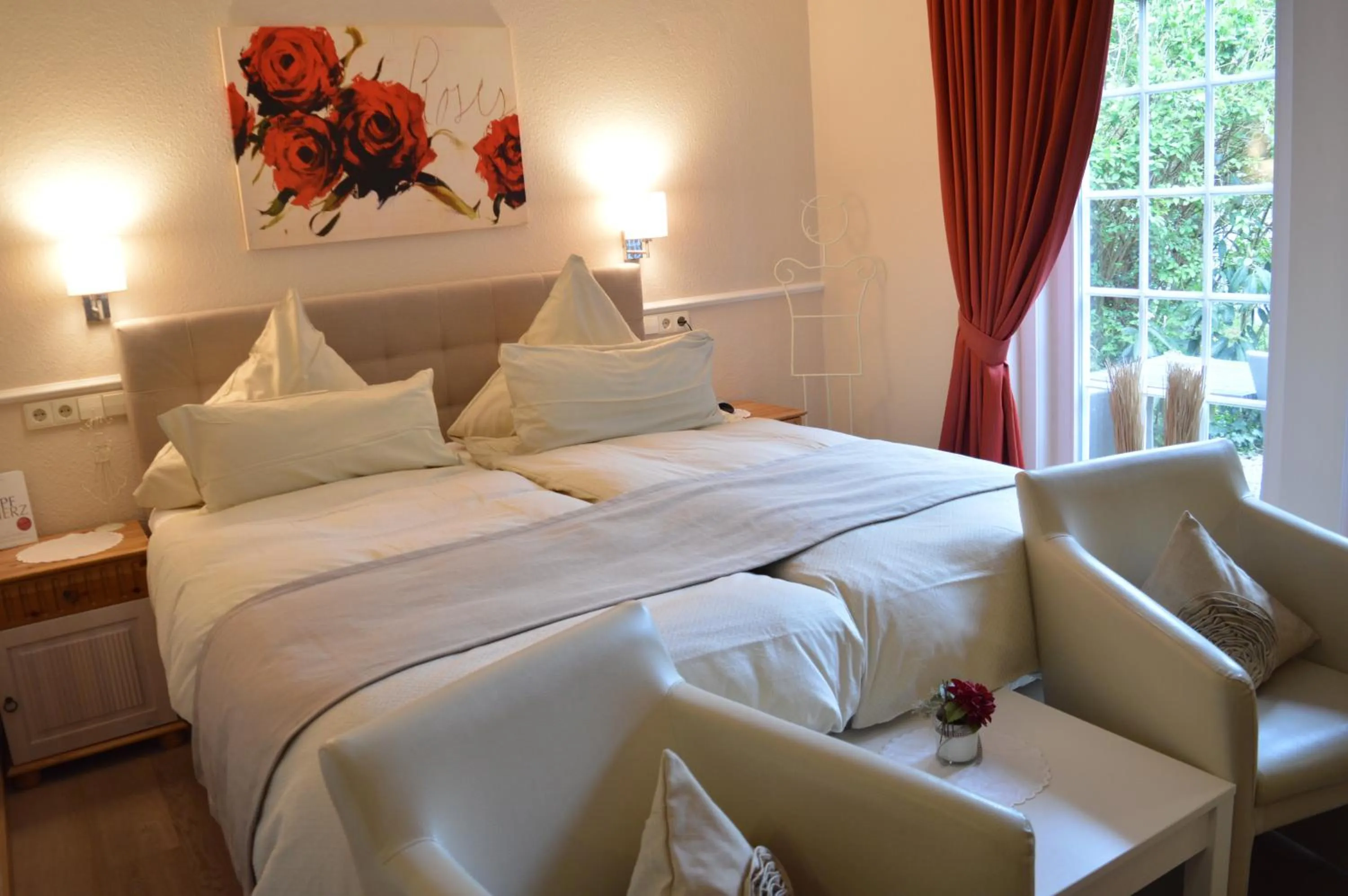 Bed in Landhaus Zum Heidewanderer mit THERMEplus