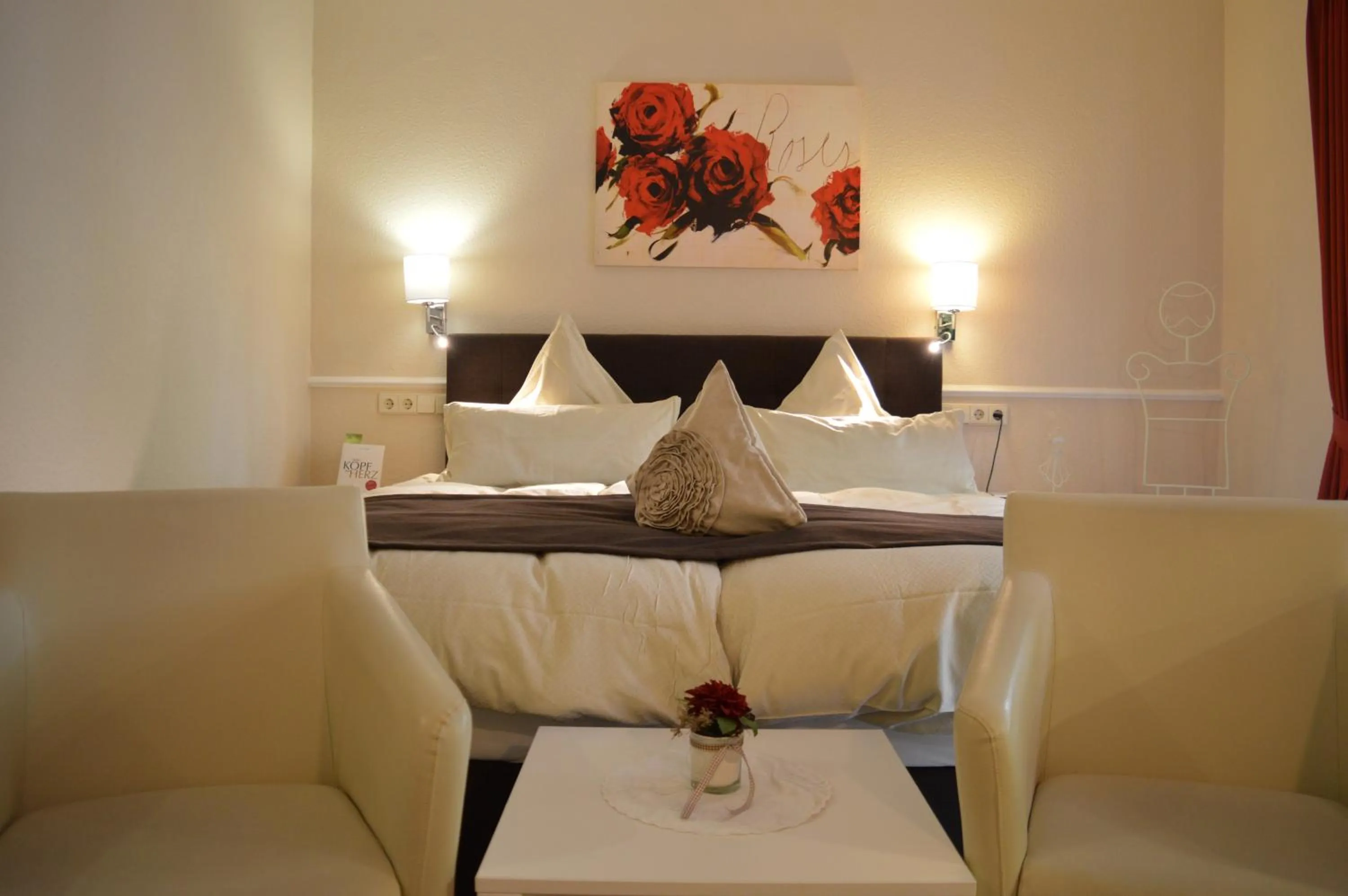 Bed in Landhaus Zum Heidewanderer mit THERMEplus