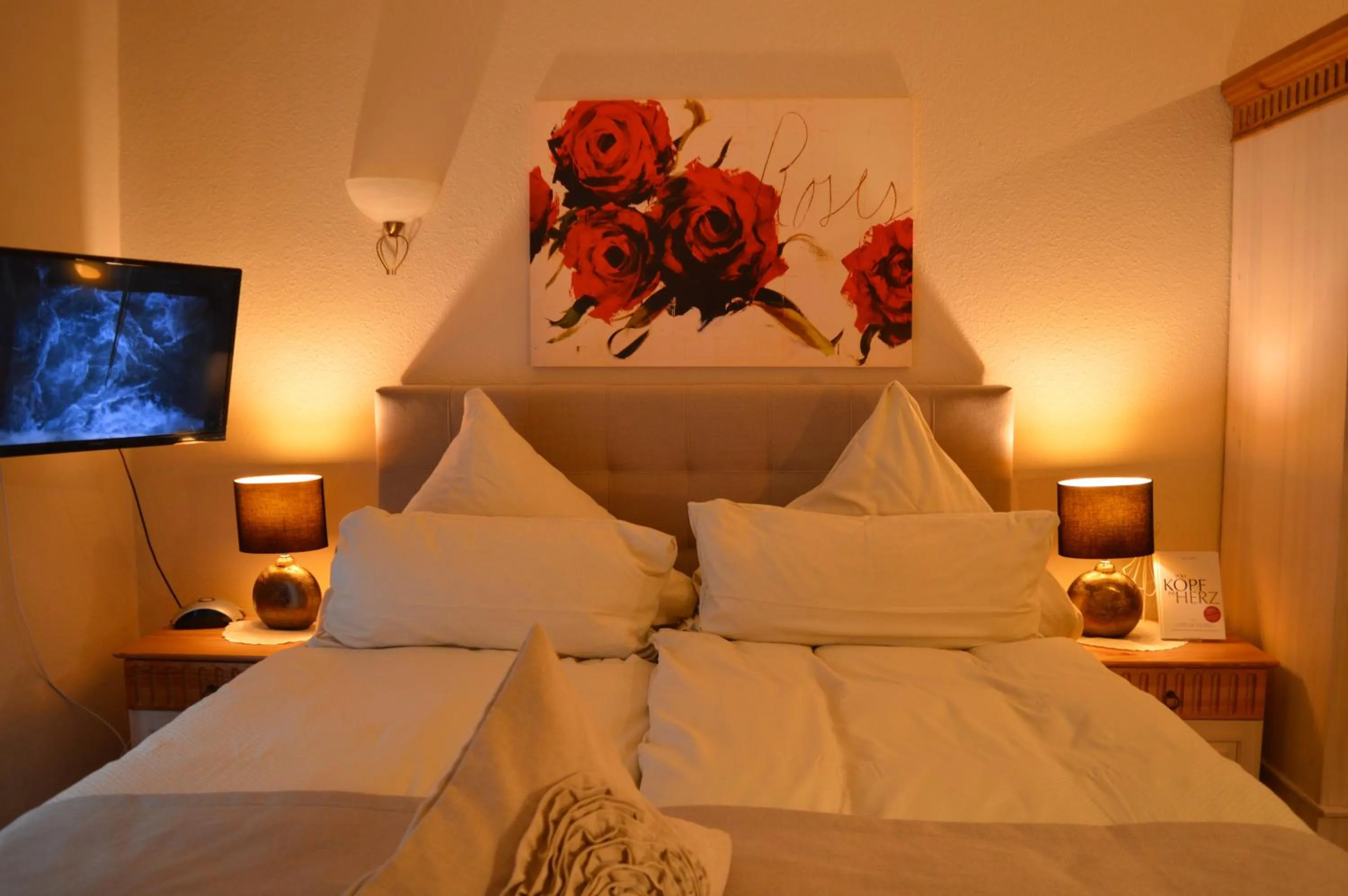 Bed in Landhaus Zum Heidewanderer mit THERMEplus