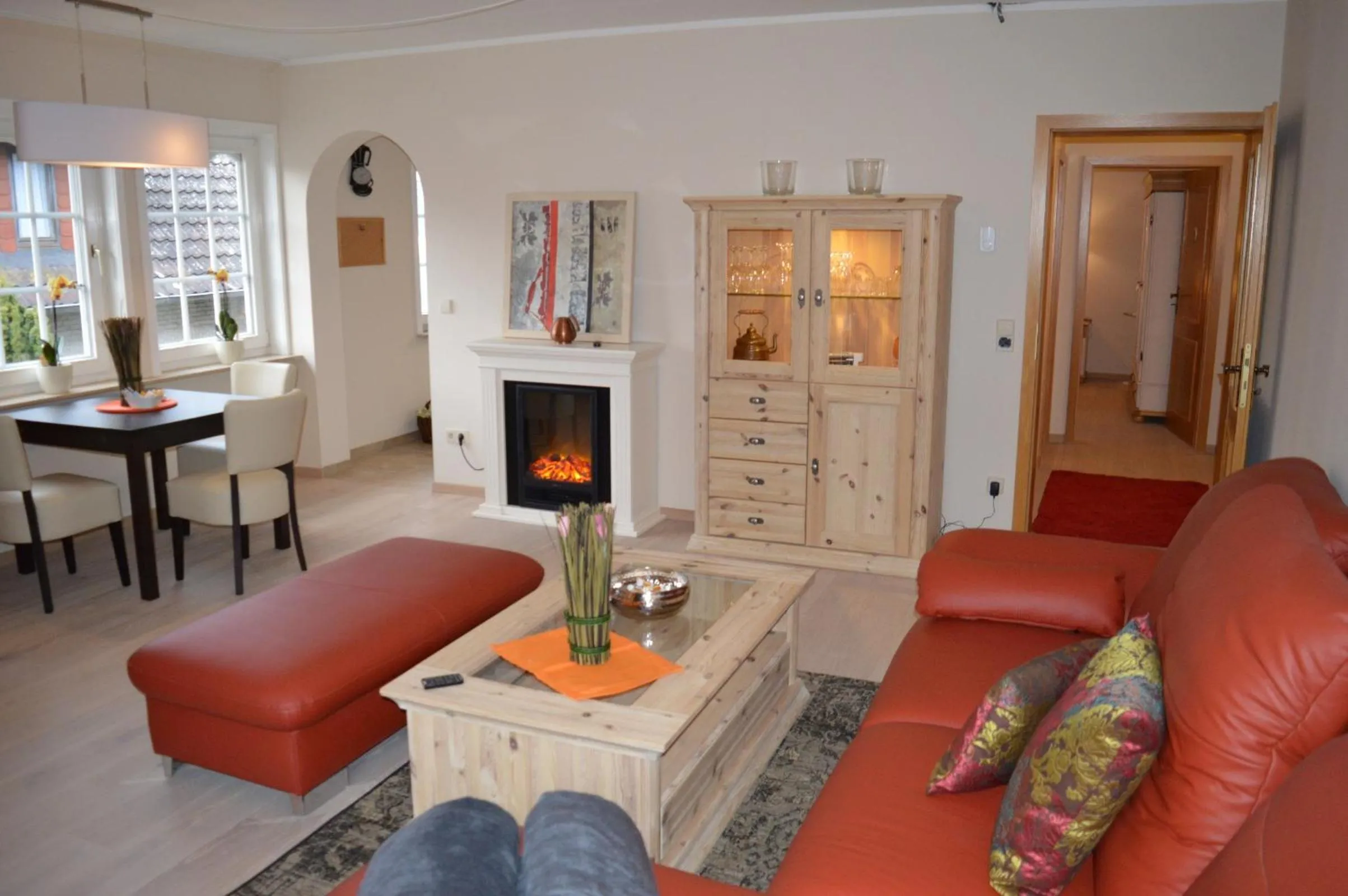 Living room in Landhaus Zum Heidewanderer mit THERMEplus