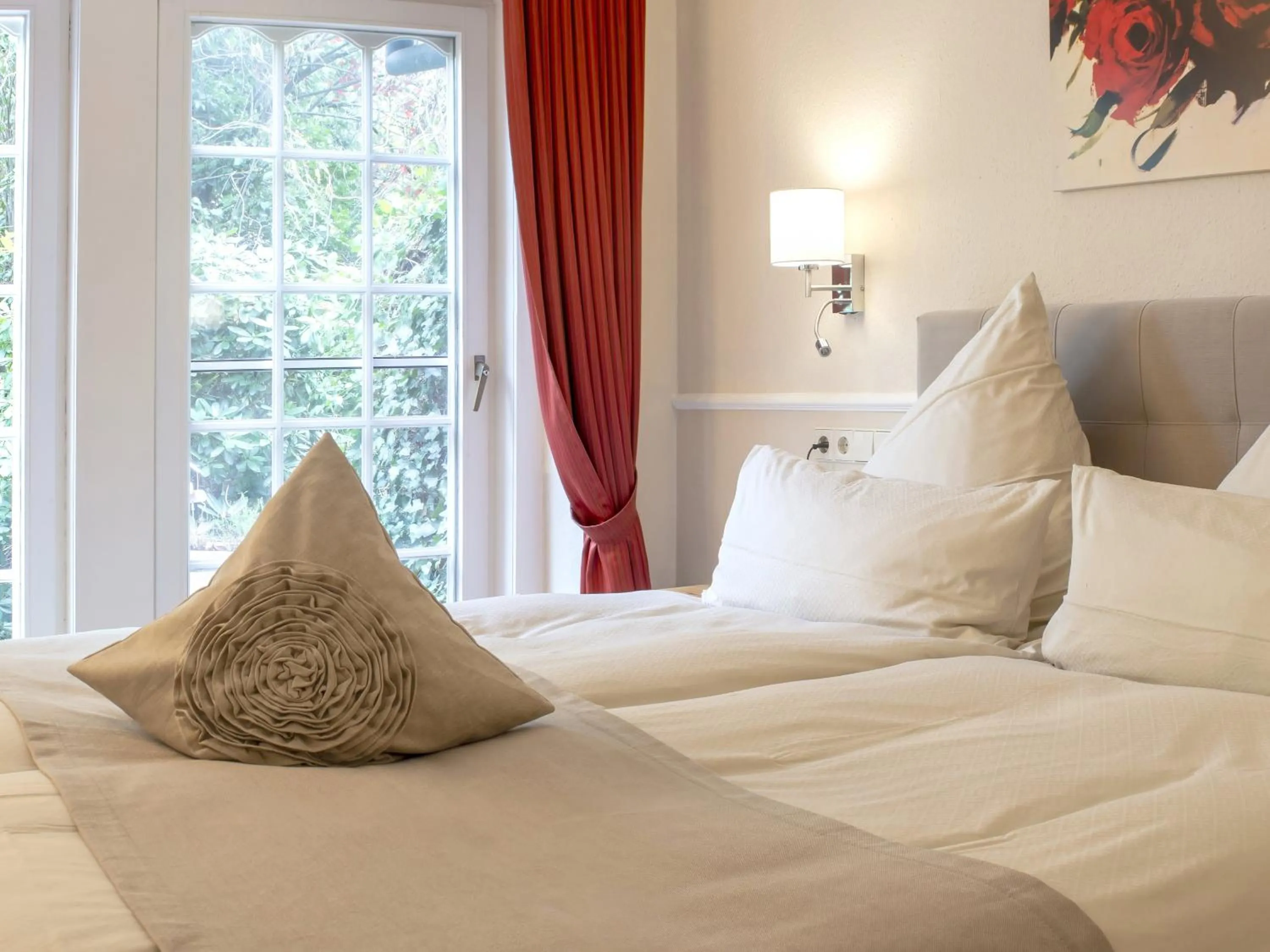 Bed in Landhaus Zum Heidewanderer mit THERMEplus