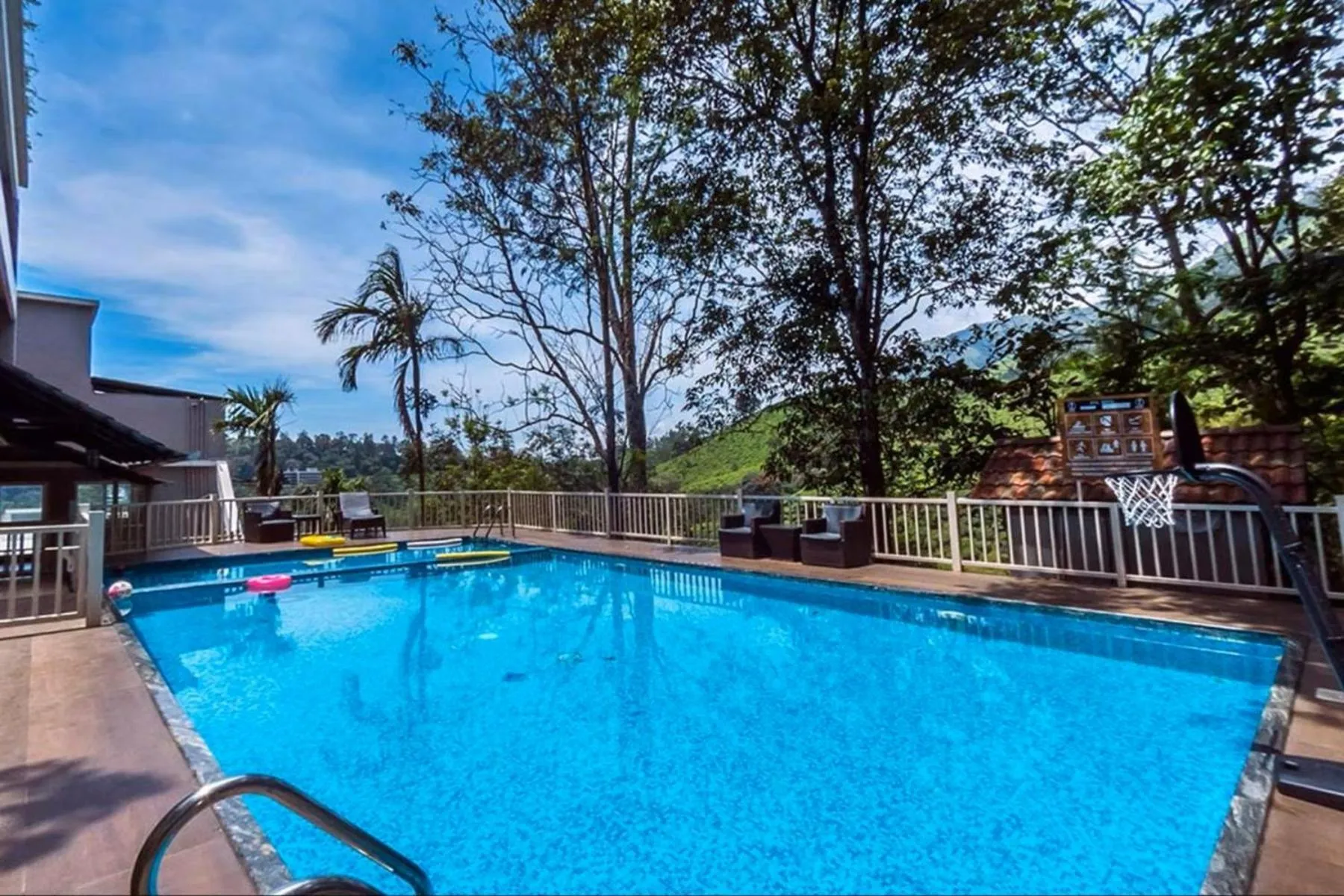 Swimming pool in Chandys Windy Woods Munnar