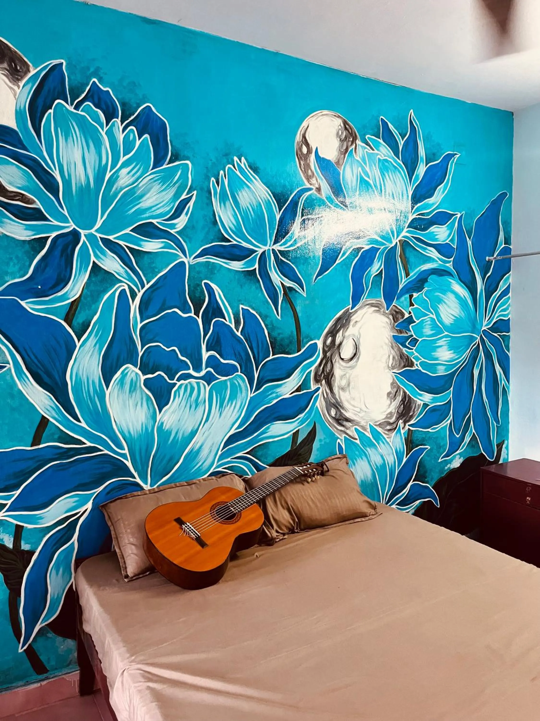 Bed in Santa Maria Hostel Kovalam