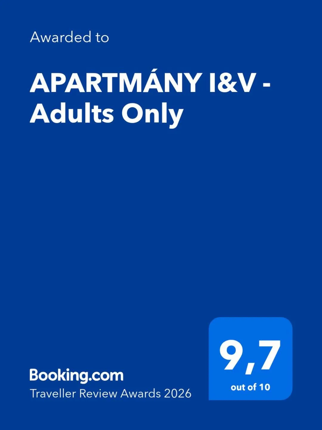 APARTMÁNY I&V - Adults Only