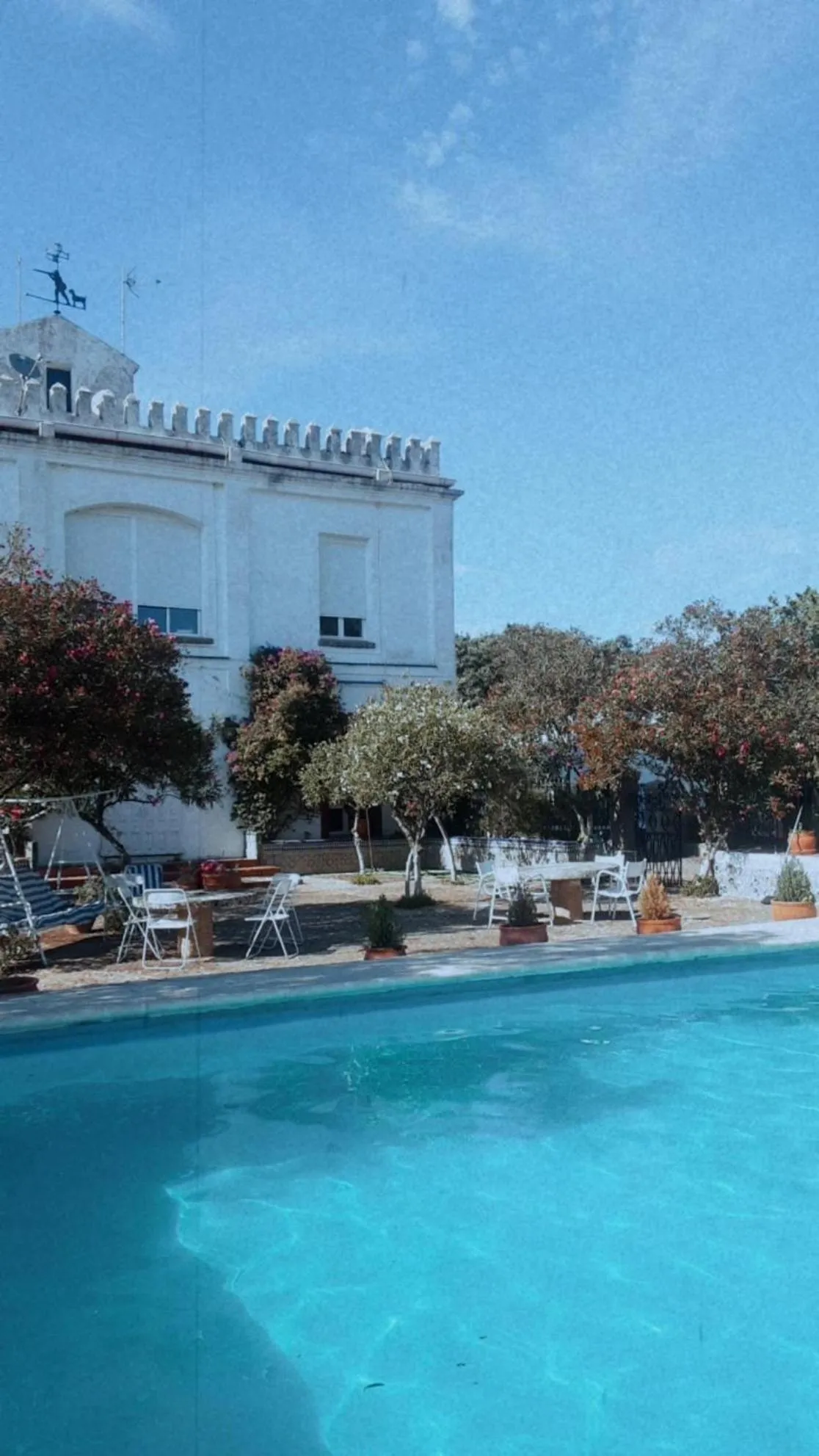 Pool view in Hotel Rural El Vaqueril