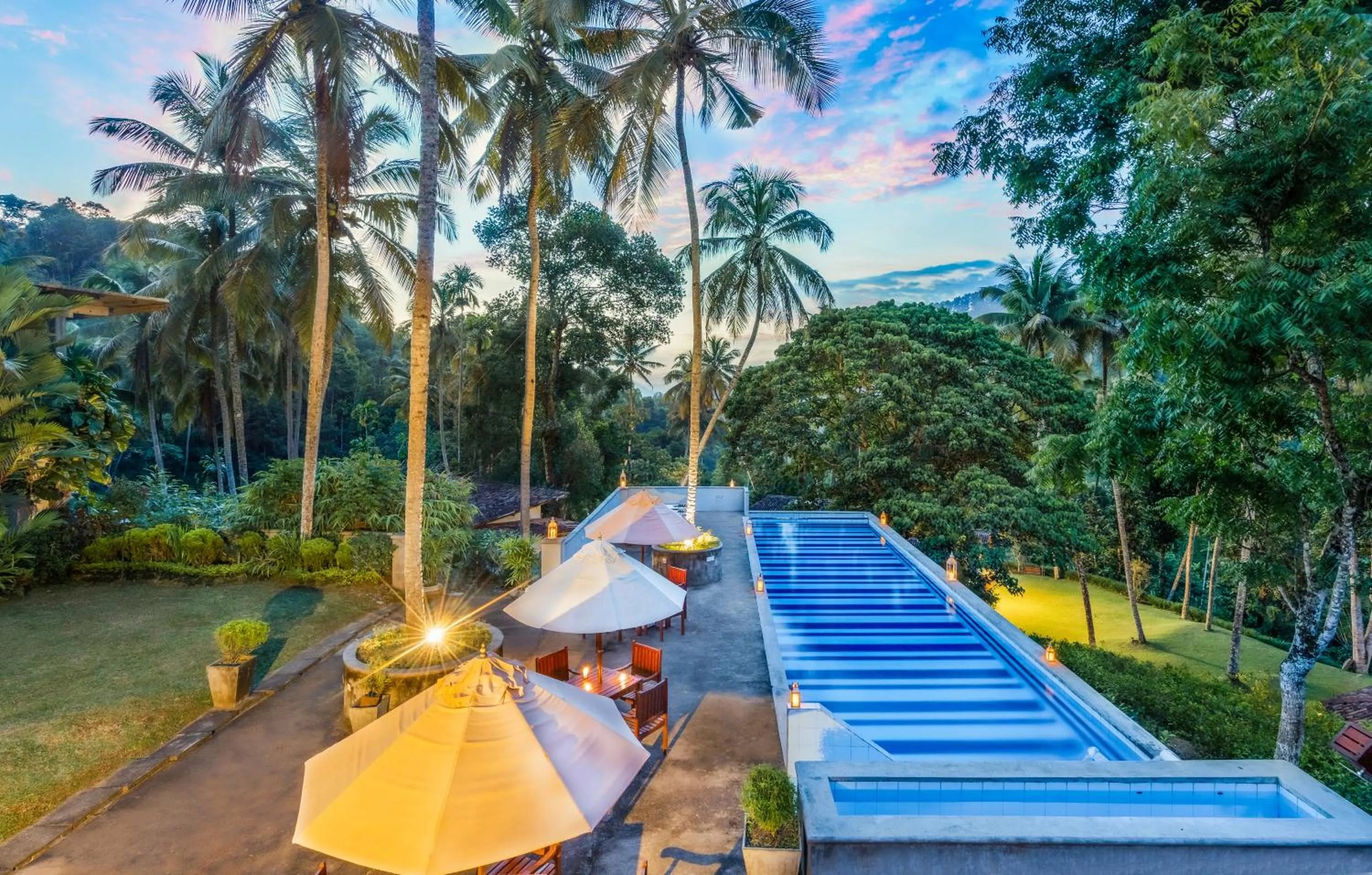 Pool view in Athulya Villas, Kandy