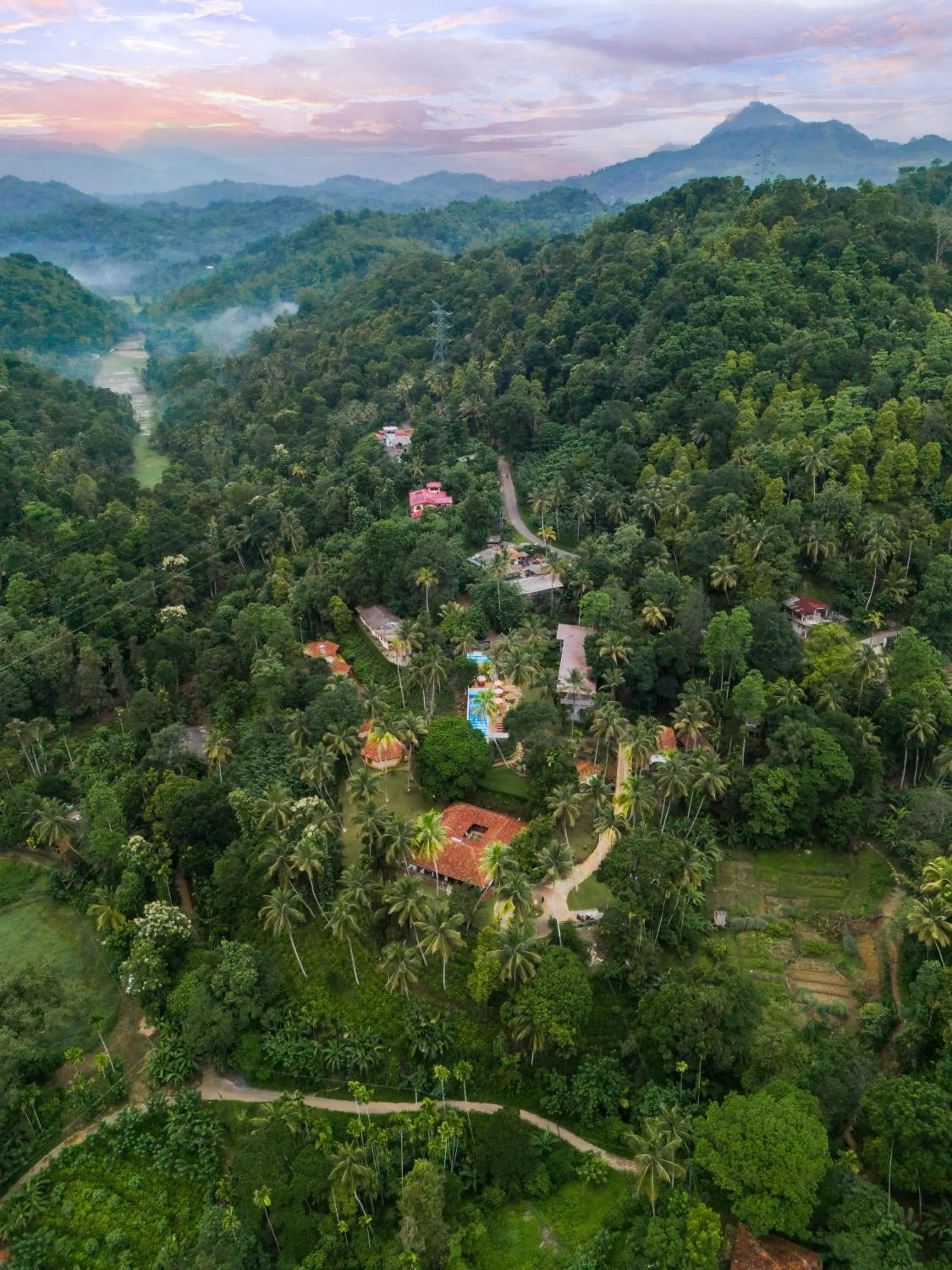 Bird's eye view in Athulya Villas, Kandy
