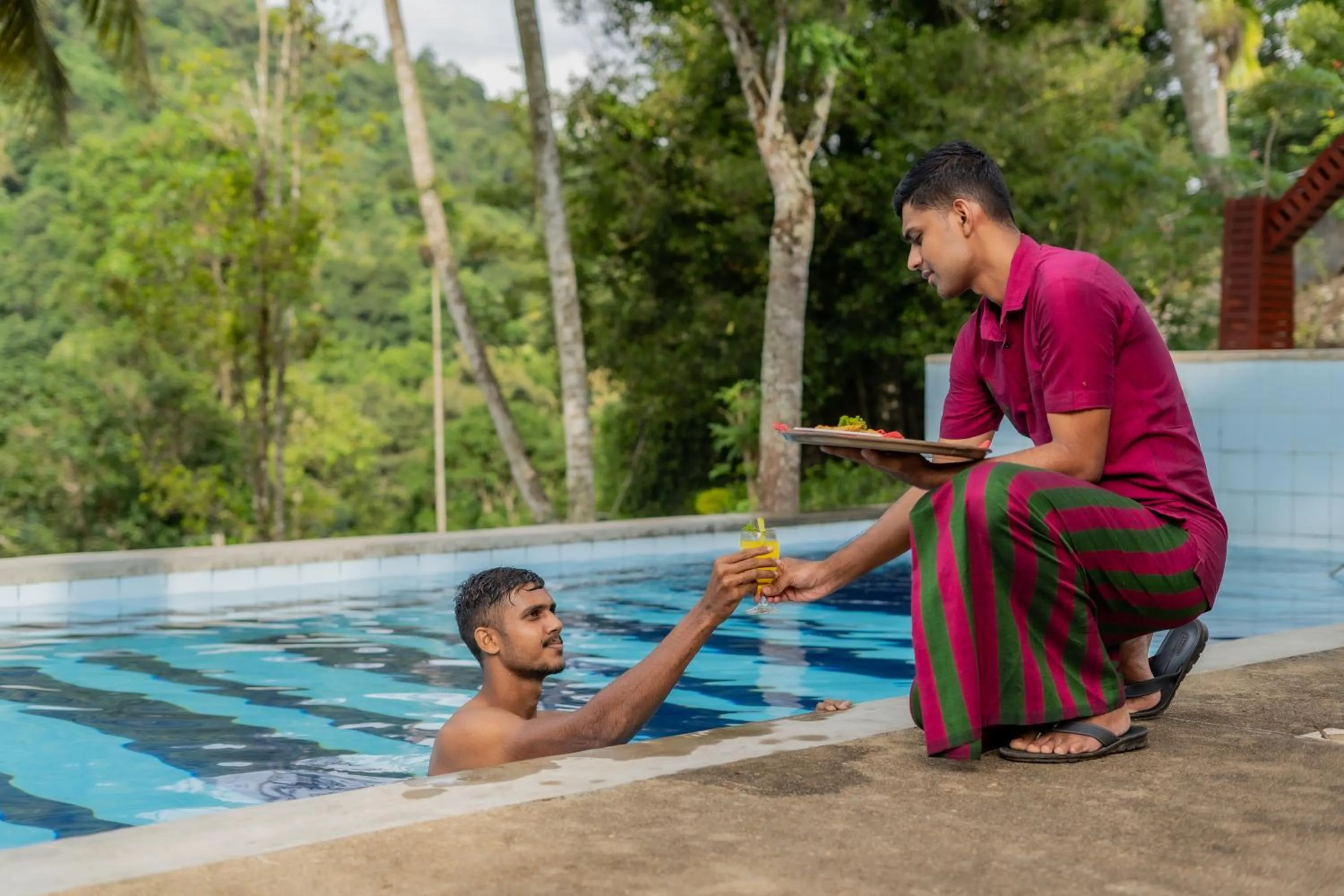 Pool view in Athulya Villas, Kandy