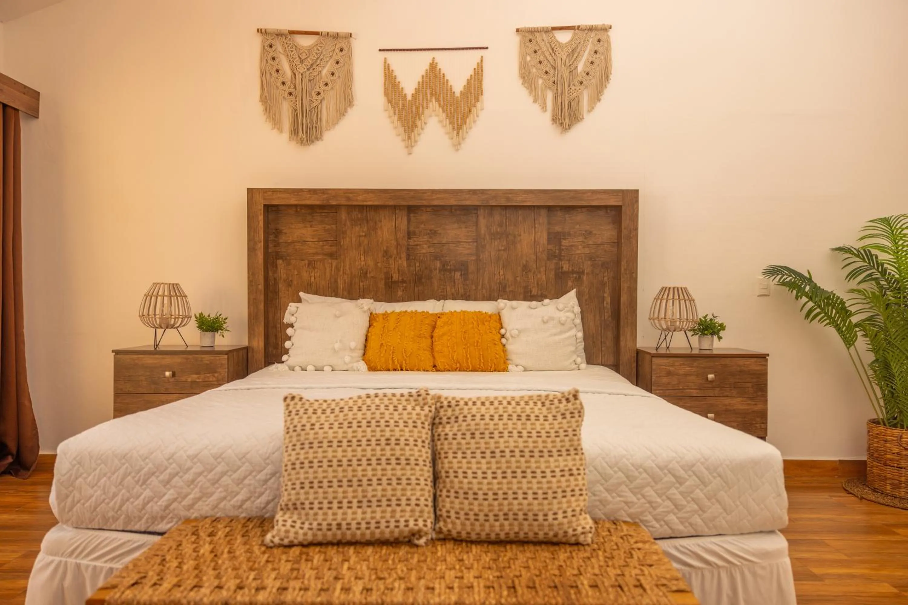 Bed in The rooftop Beach & club