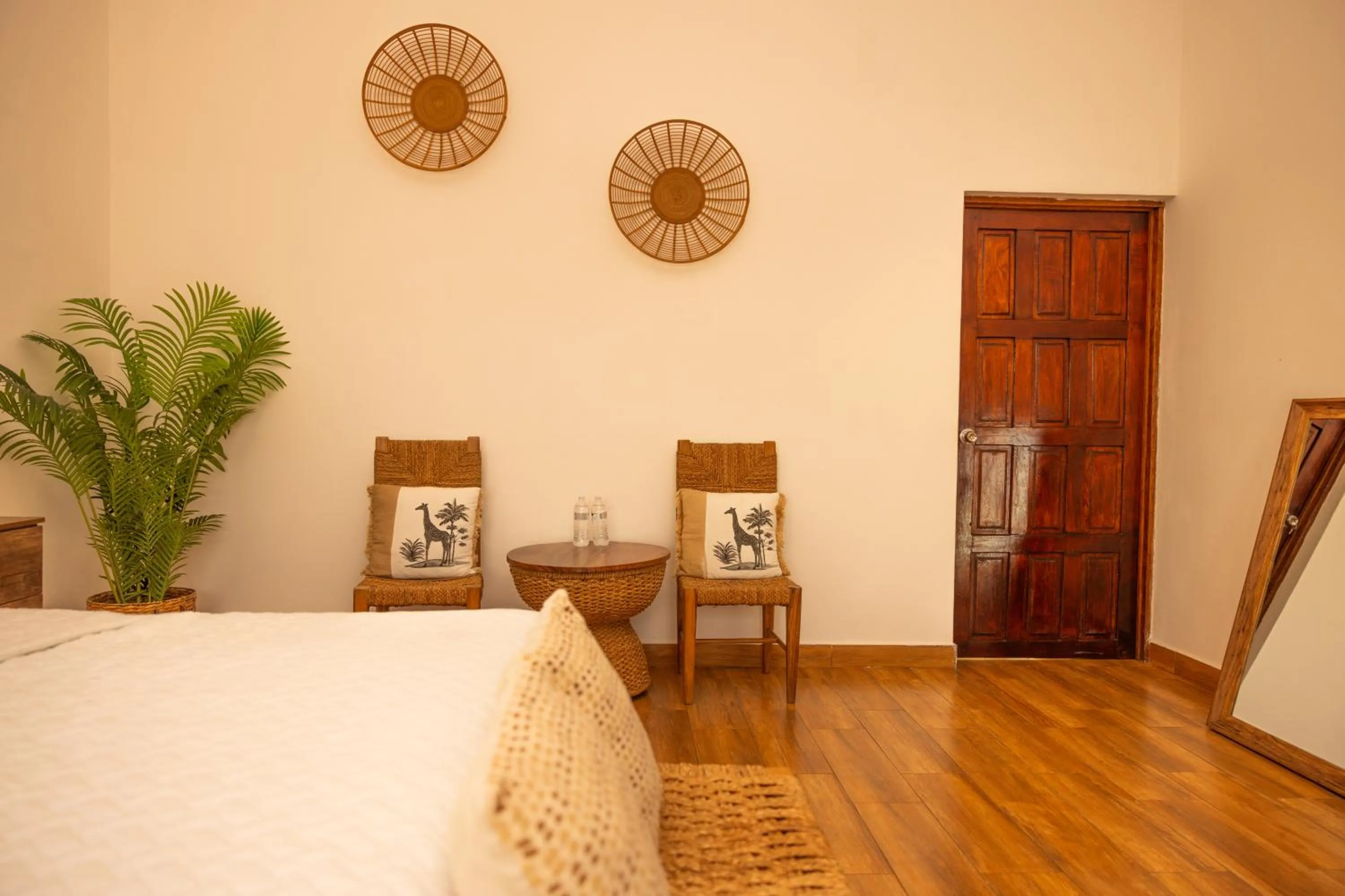 Bed in The rooftop Beach & club