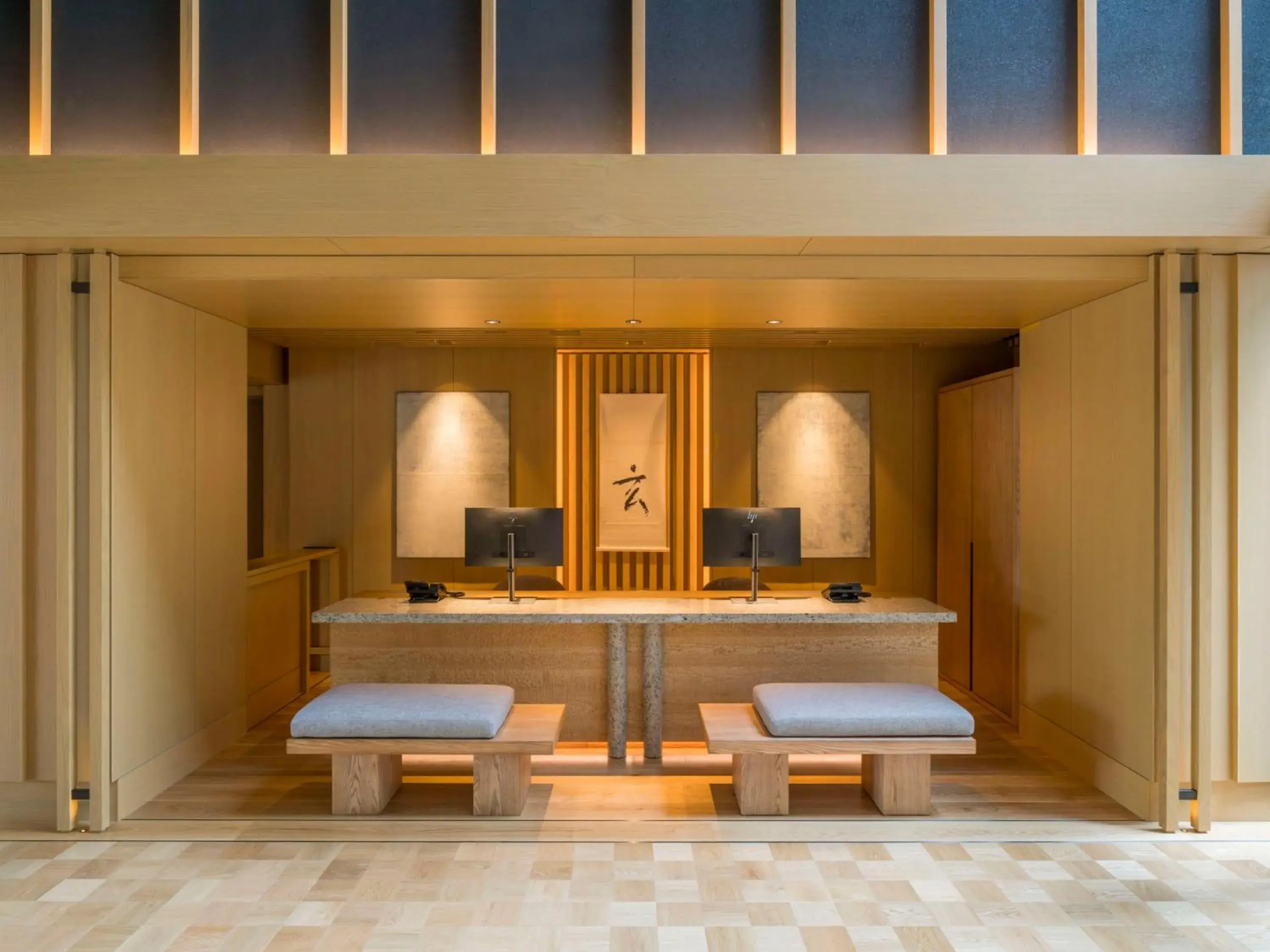 Lobby or reception in Banyan Tree Higashiyama Kyoto Lobby or reception in Banyan Tree Higashiyama Kyoto