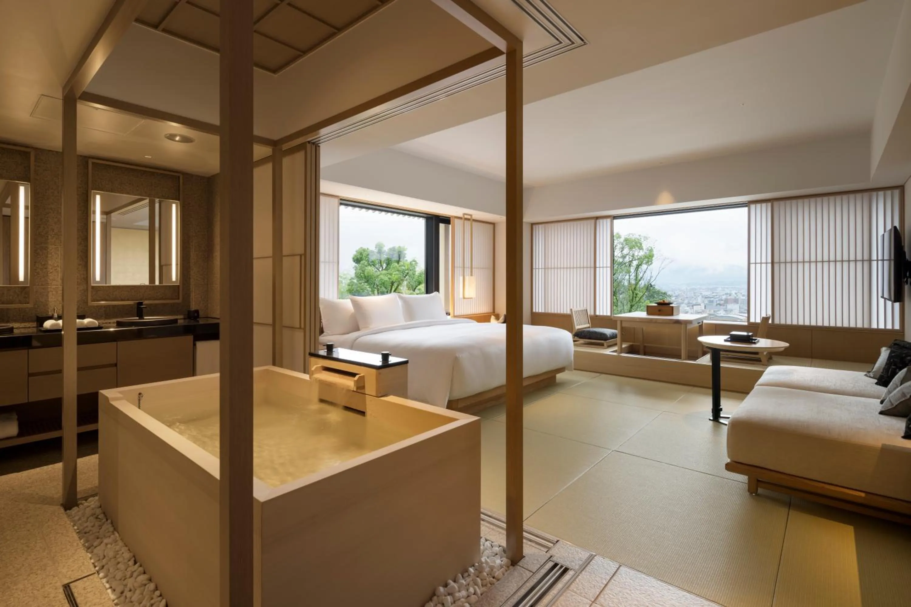 Bedroom, Bed in Banyan Tree Higashiyama Kyoto