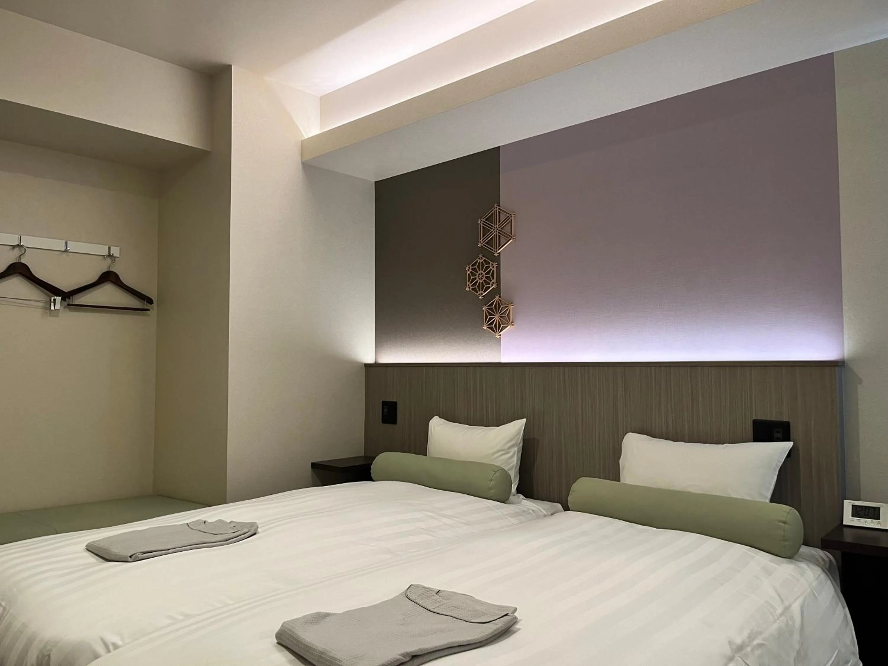 Bed in Hotel Japanesque Kyoto Station ZEQUU