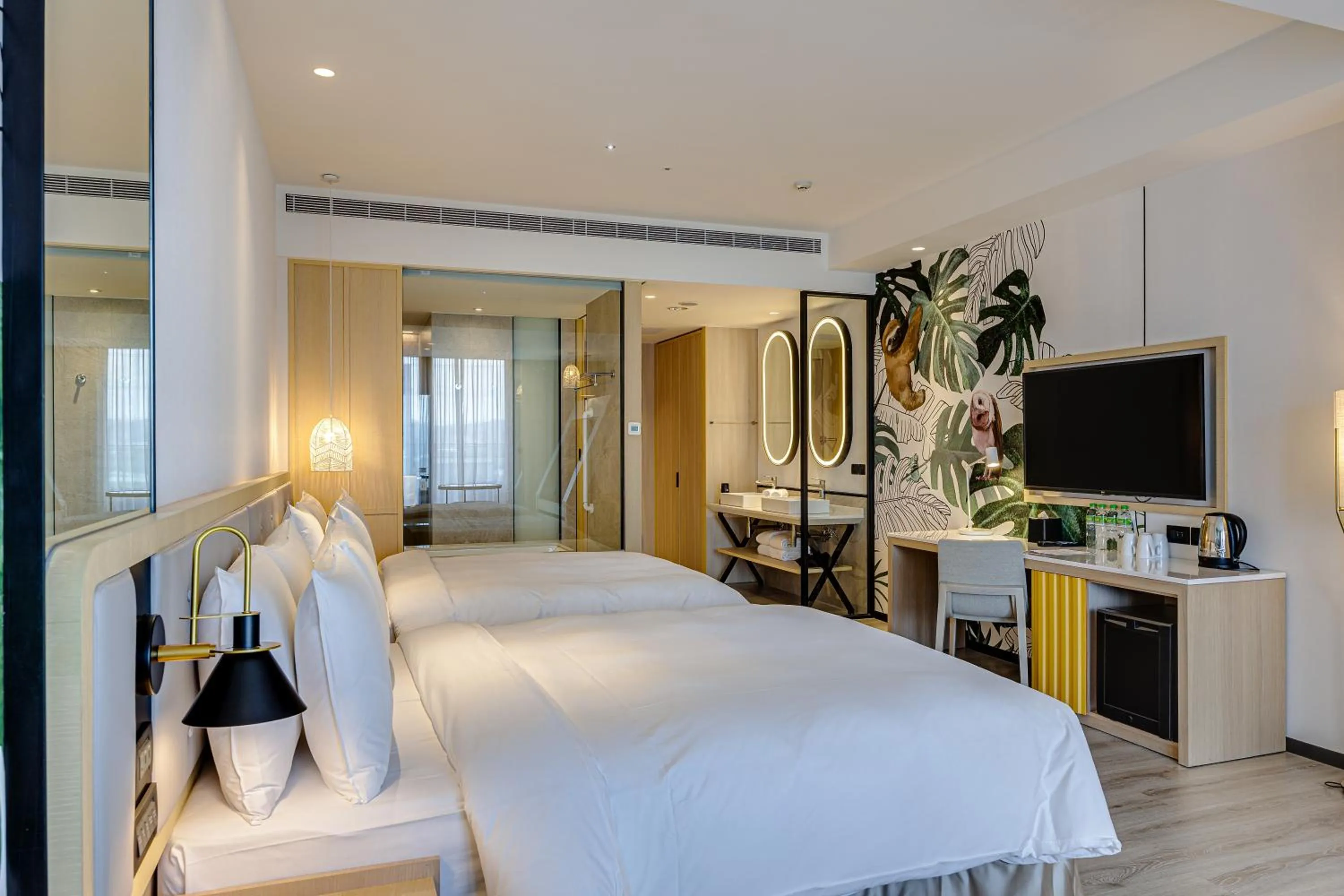 Bed in Boutech Wuri Village Hotel