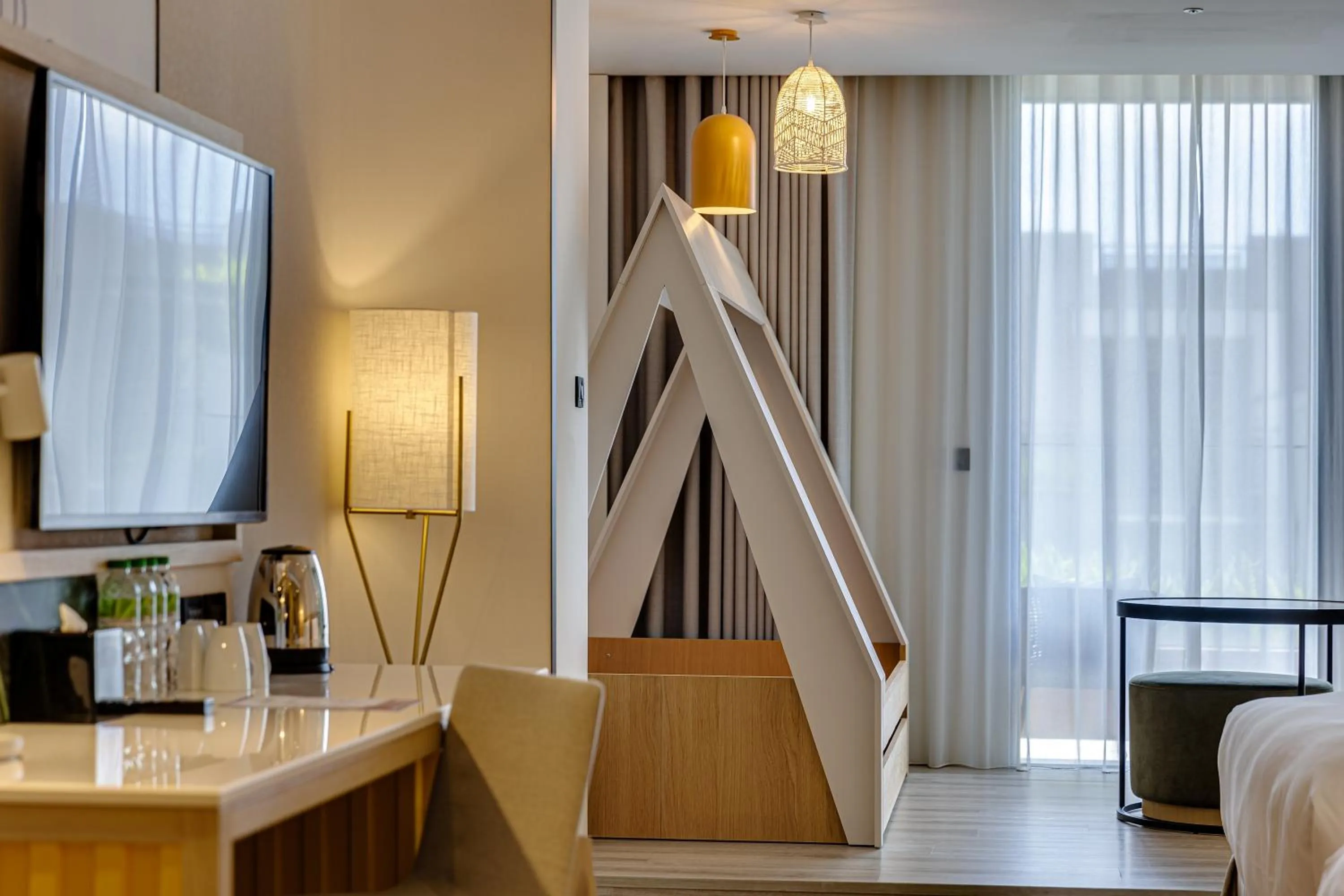 Bed in Boutech Wuri Village Hotel