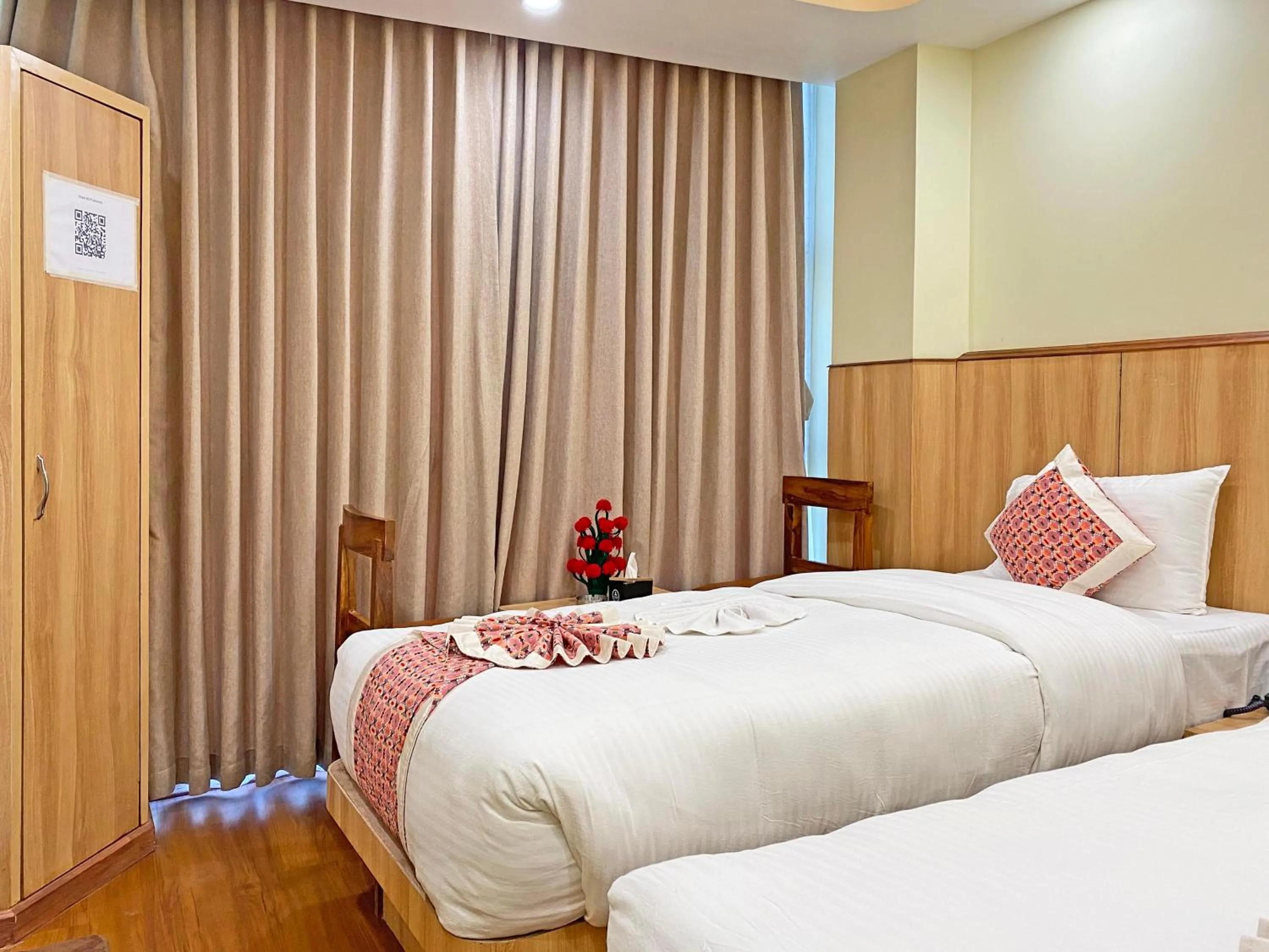 Bed in Hotel Lumbini Airport