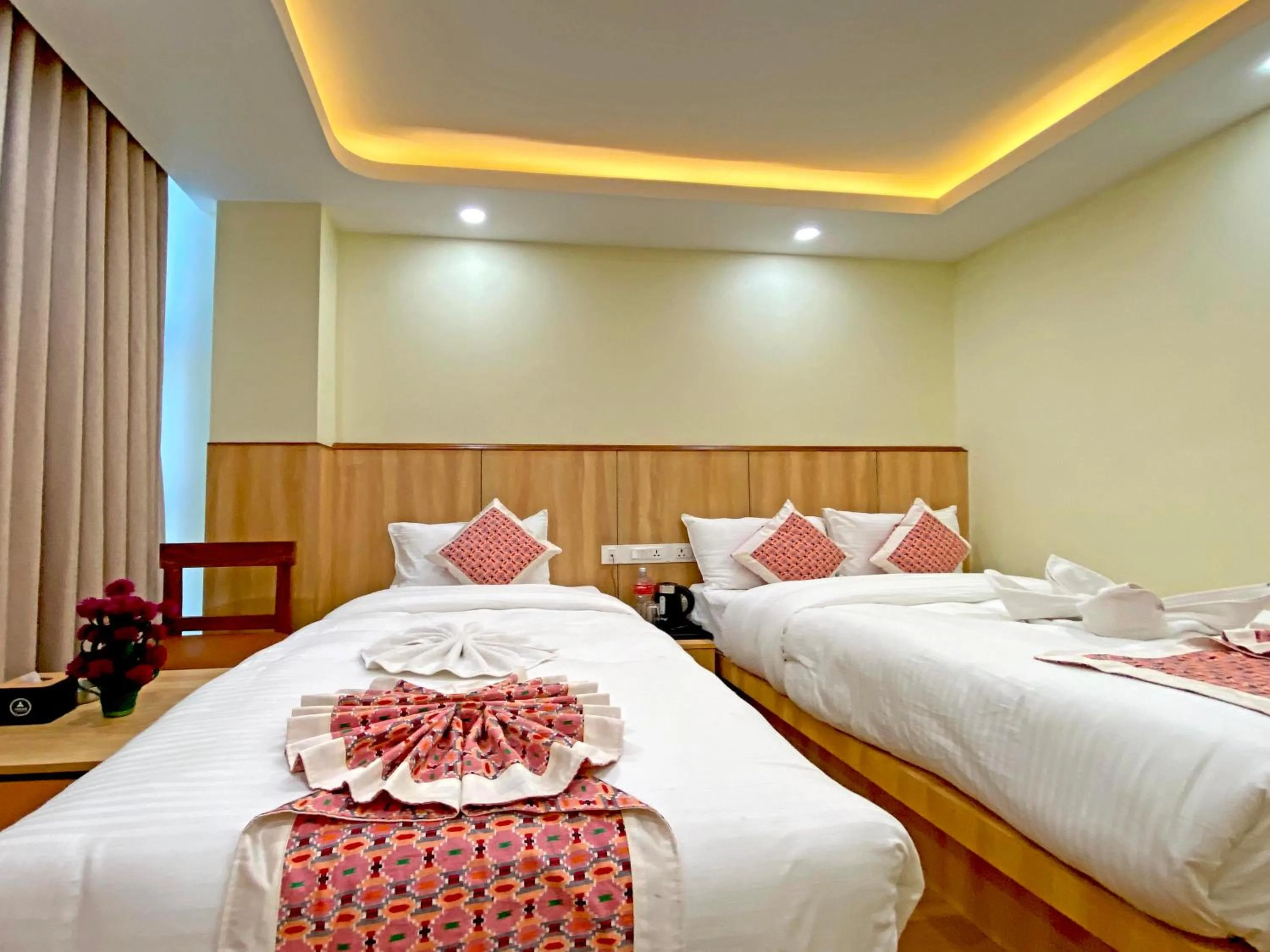 Bed in Hotel Lumbini Airport