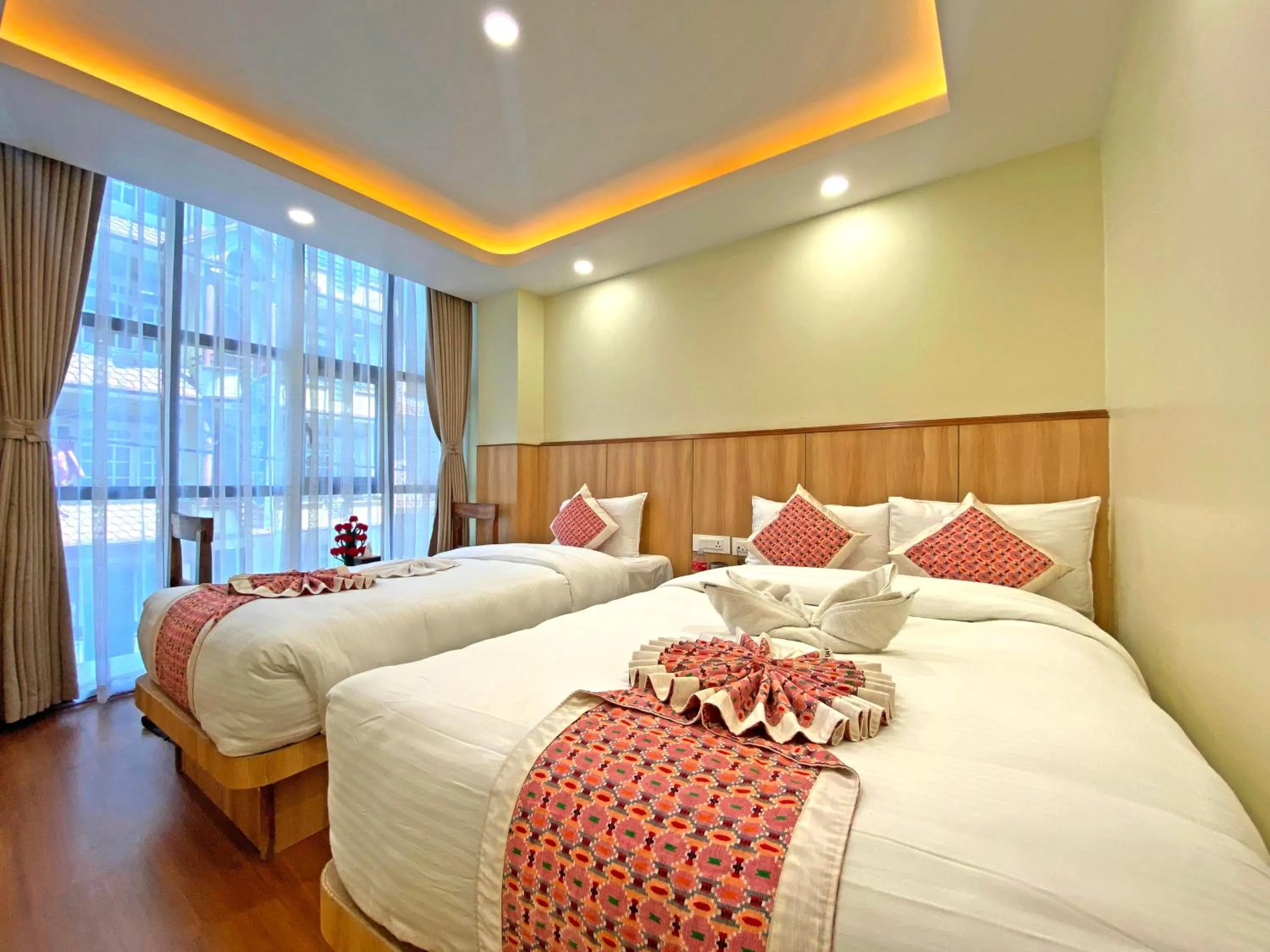 Bed in Hotel Lumbini Airport