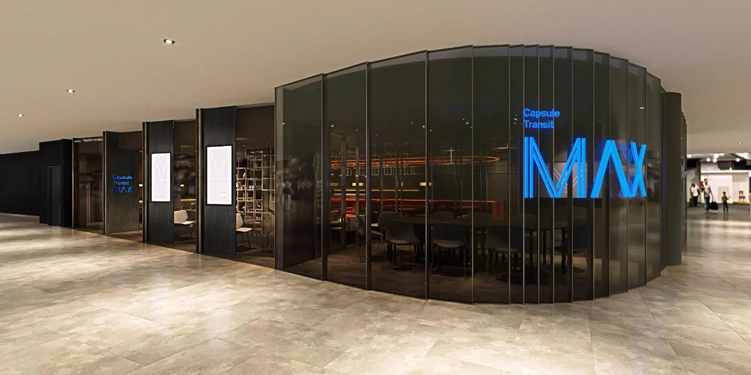 Facade/entrance in CapsuleTransit MAX - Terminal 2 Facade/entrance in CapsuleTransit MAX - Terminal 2