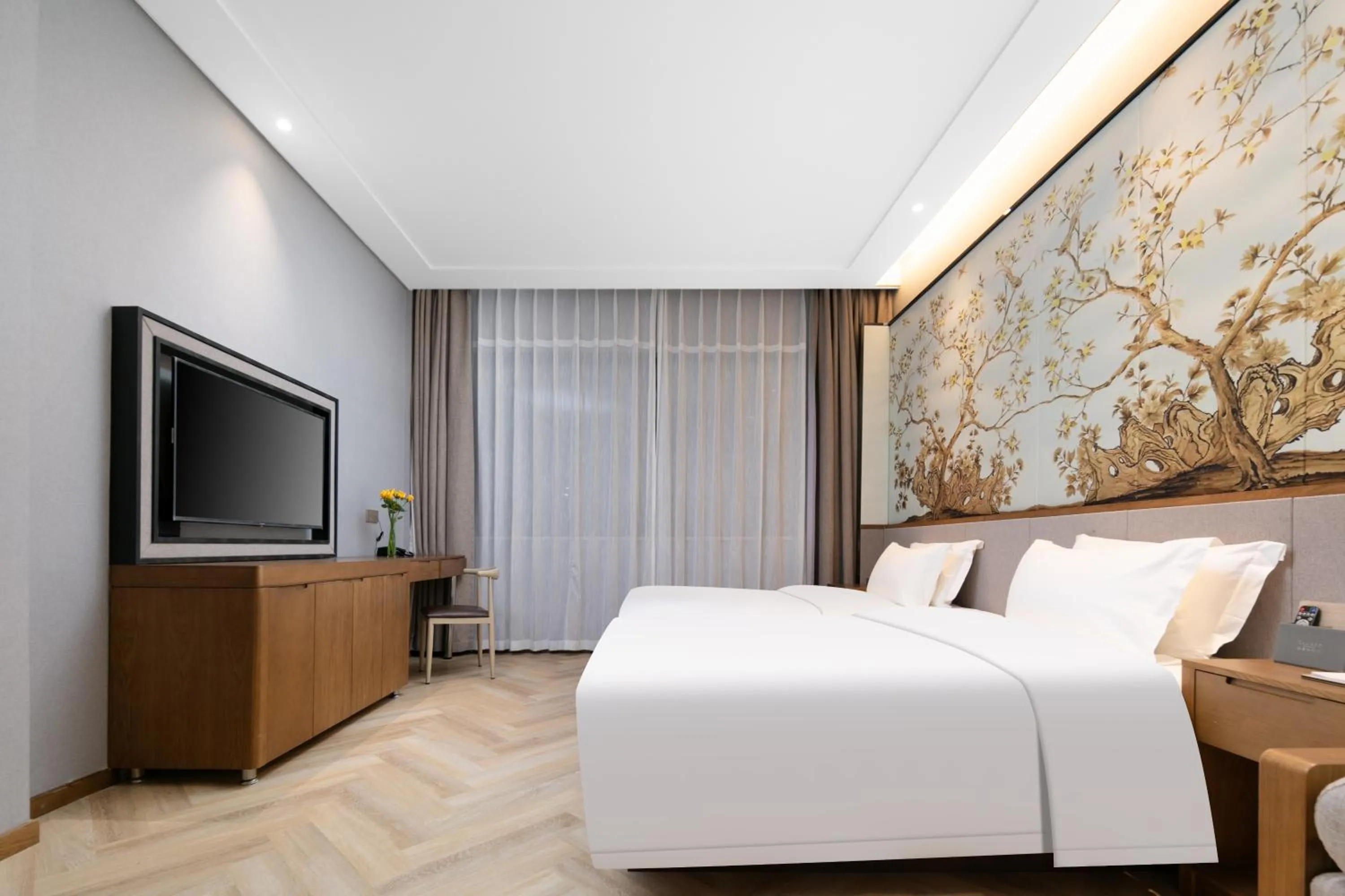 Bed in Ramada by Wyndham Wuhan Wangjiawan