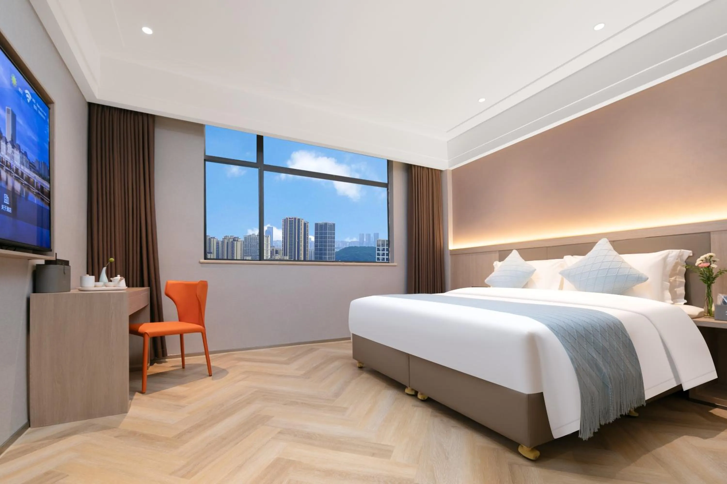 Bed in Ramada by Wyndham Wuhan Wangjiawan