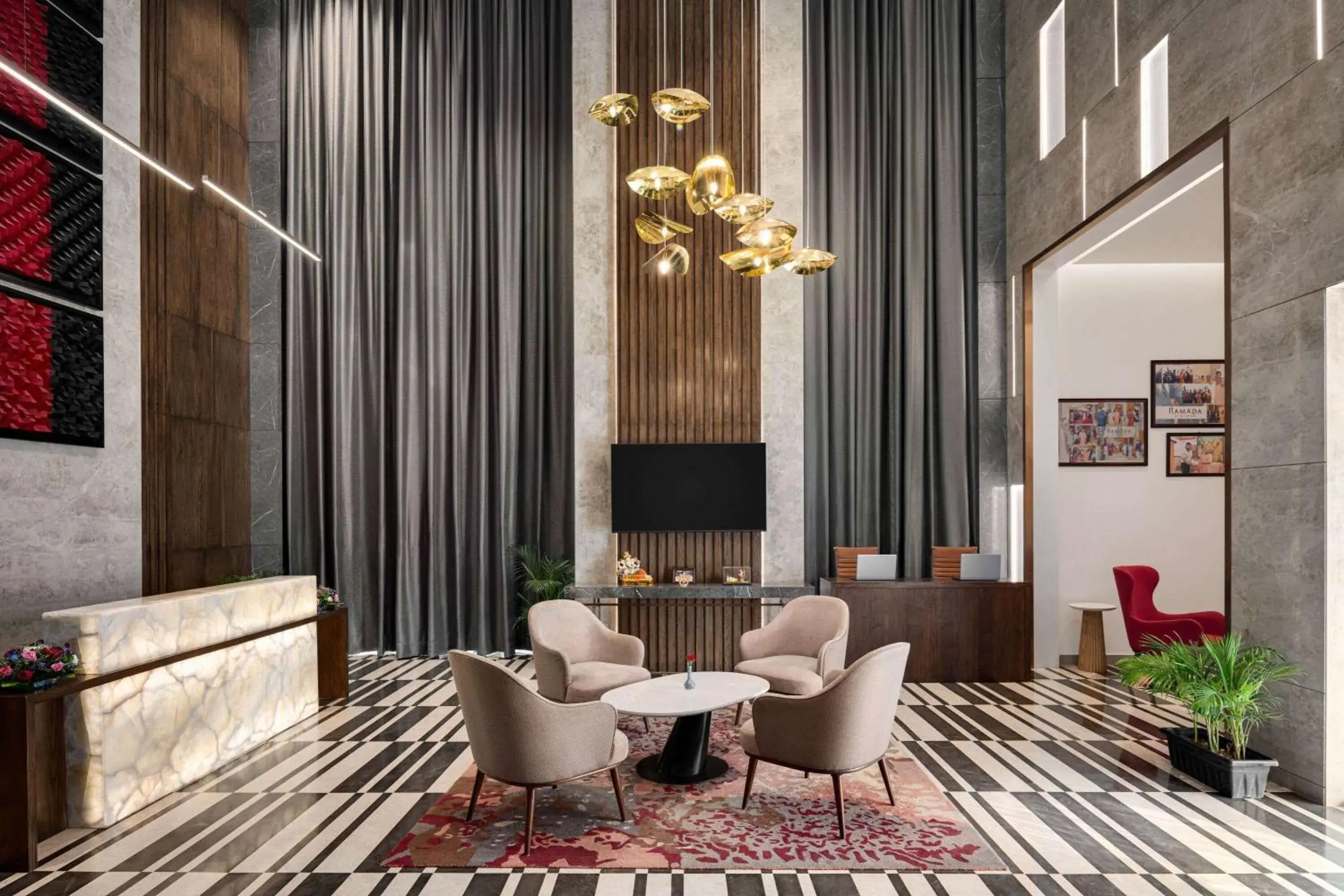 Lobby or reception in Ramada by Wyndham Gorakhpur Gorakhnath Mandir Road Lobby or reception in Ramada by Wyndham Gorakhpur Gorakhnath Mandir Road