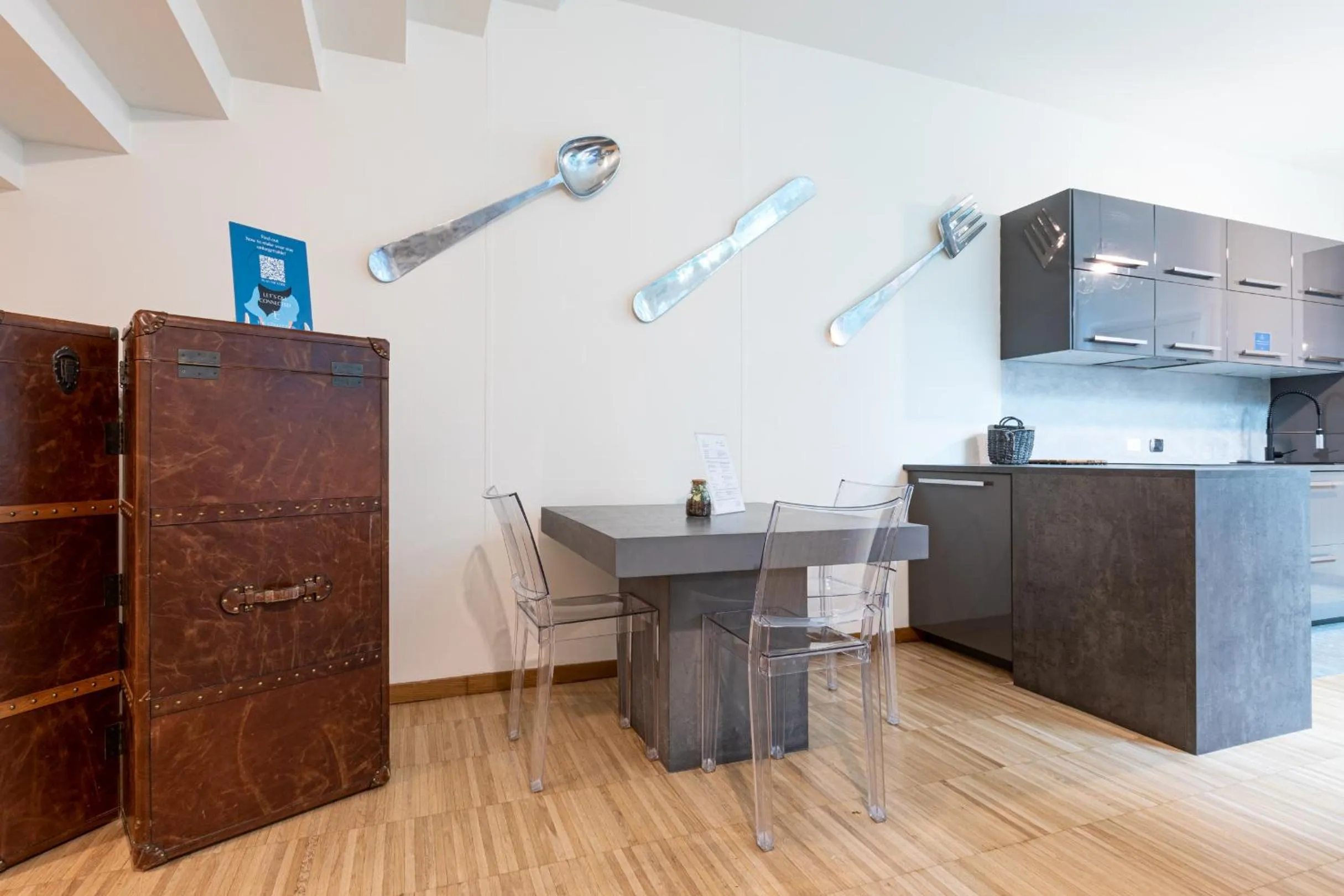 Lobby or reception, Kitchen/Kitchenette in B&b Too Cute 2b Str8