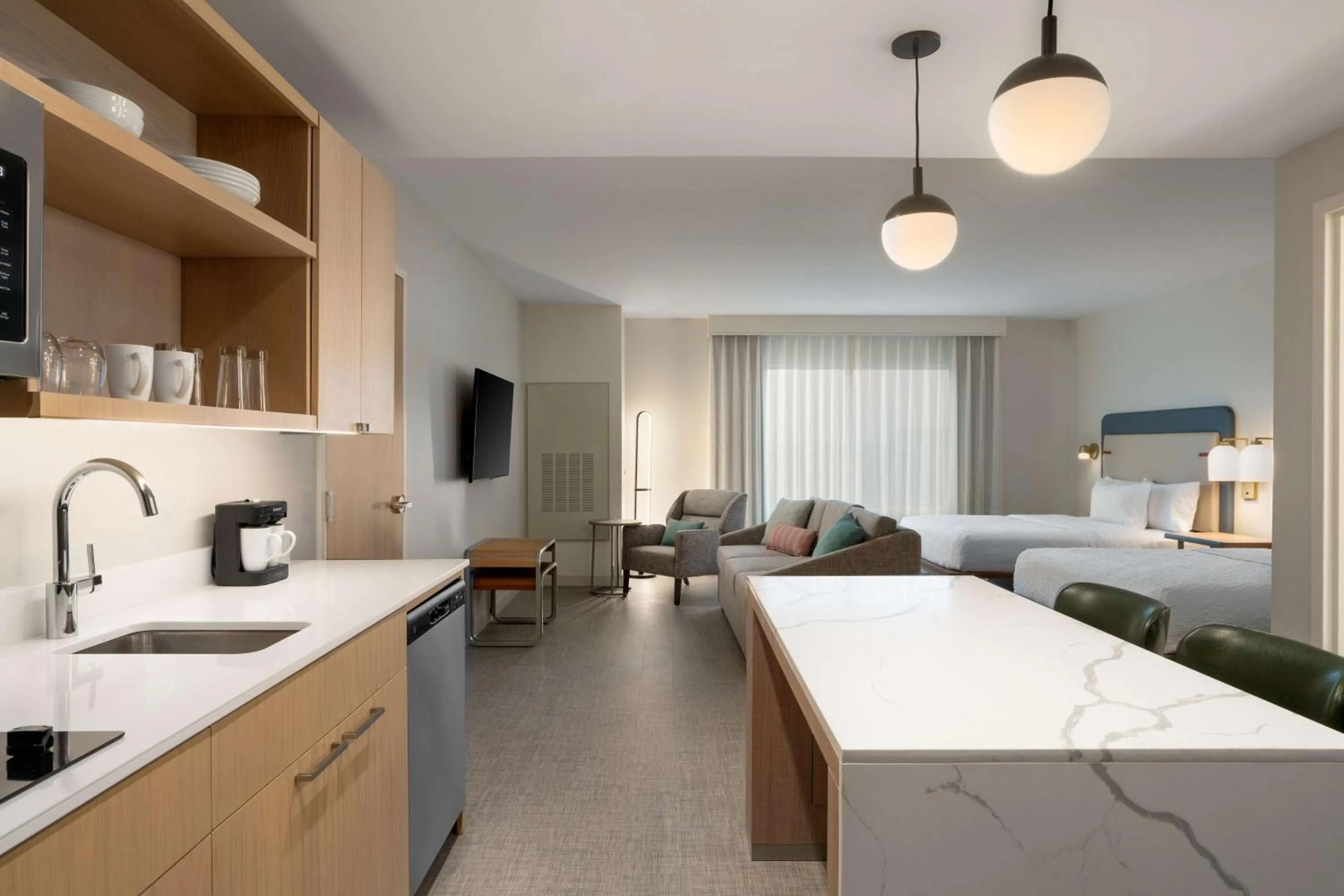 Living room, Bed in Homewood Suites By Hilton Goldsboro