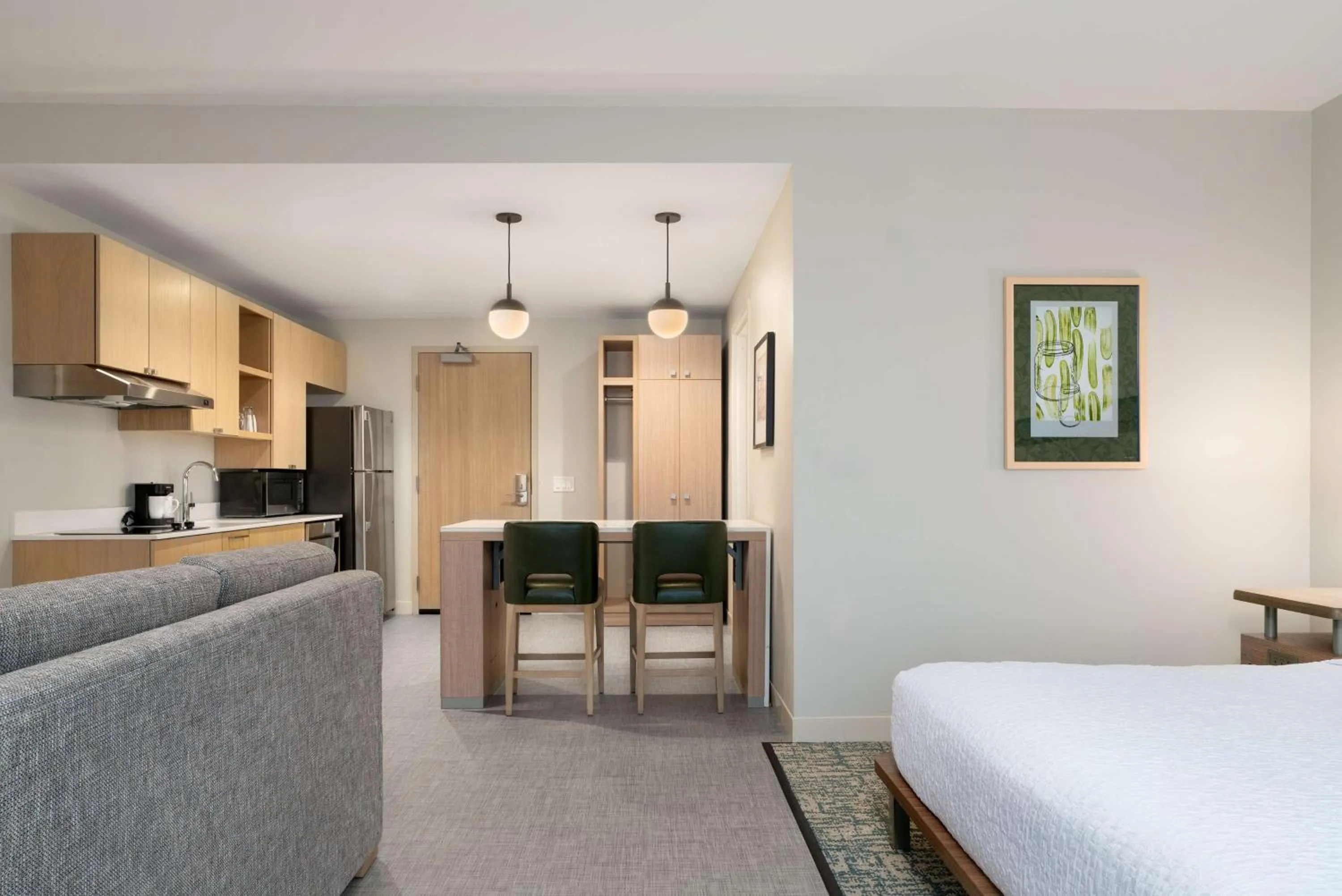 Kitchen or kitchenette, Bed in Homewood Suites By Hilton Goldsboro