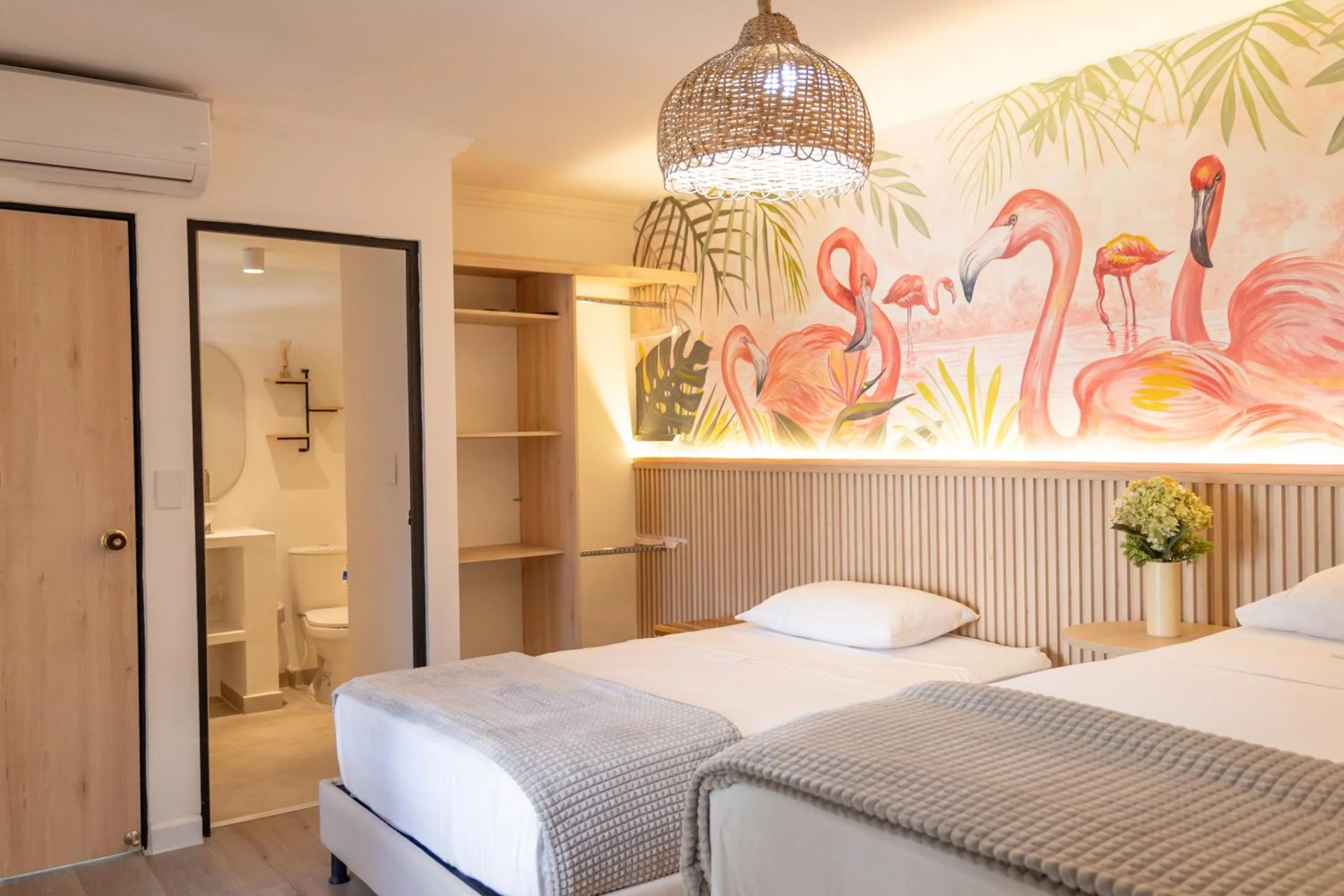 Bed in Casana Rosa Hotel