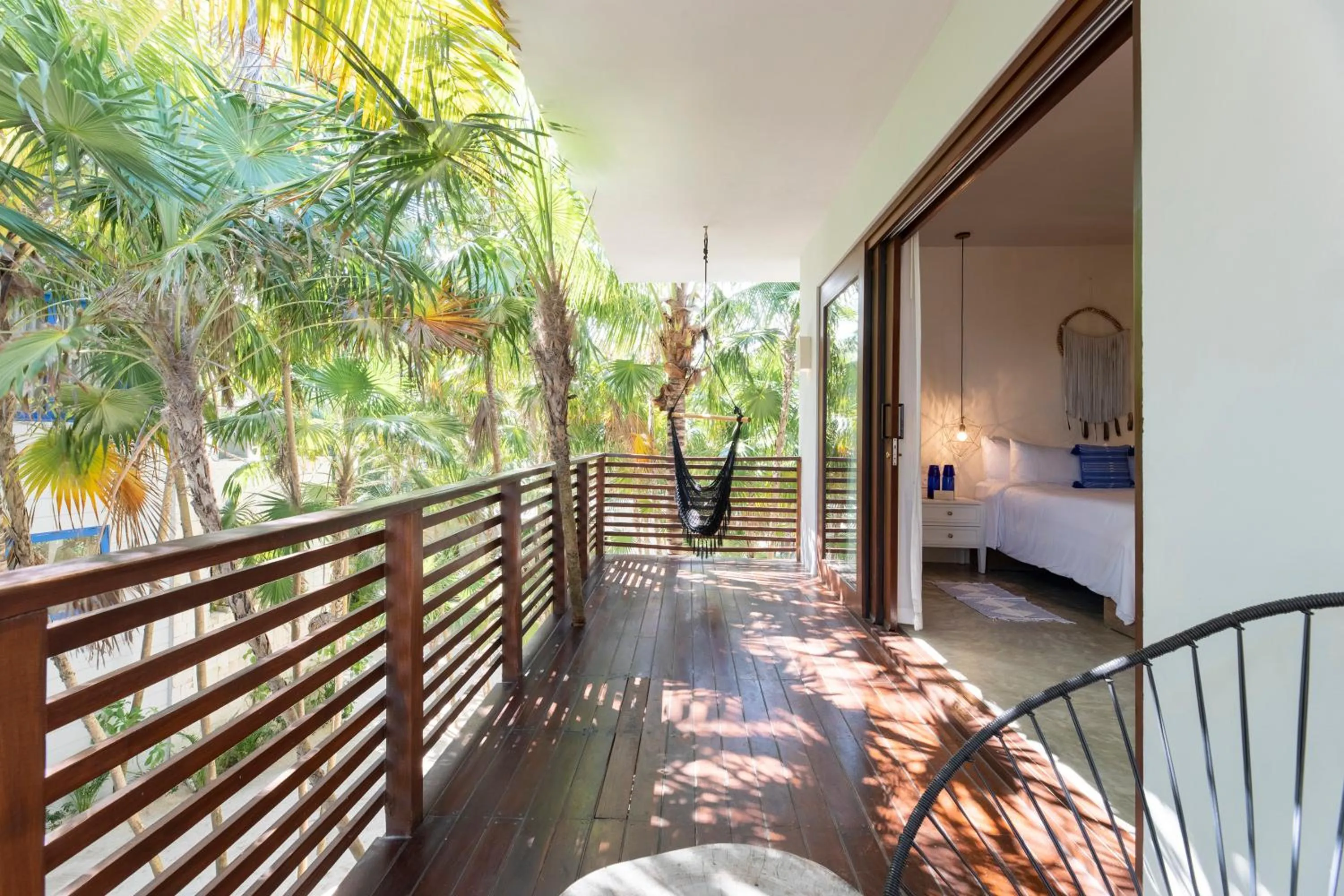 Balcony/Terrace, Bed in Lula Tulum, a Small Luxury Hotel