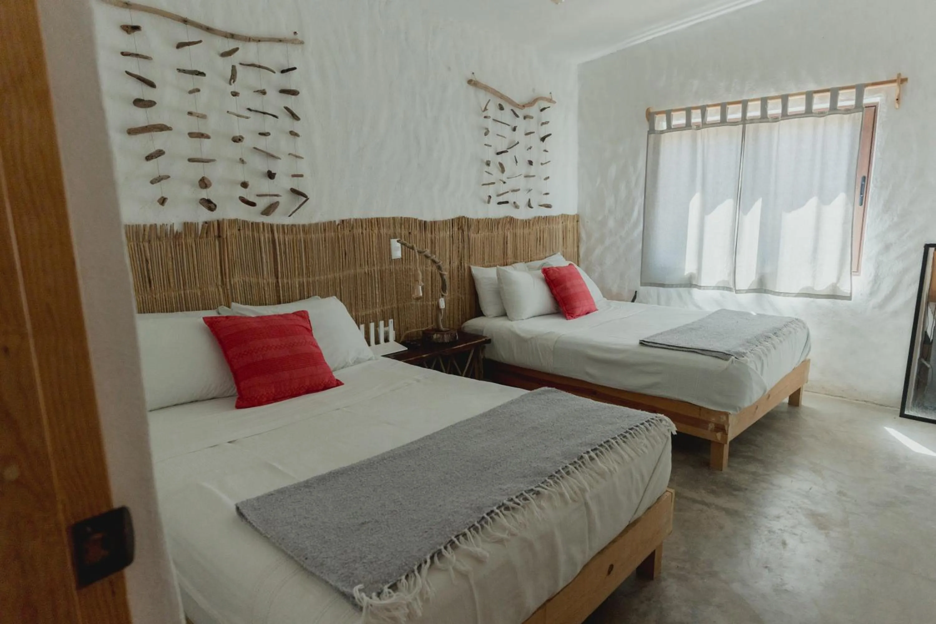 Bed in Toninas México Bungalow