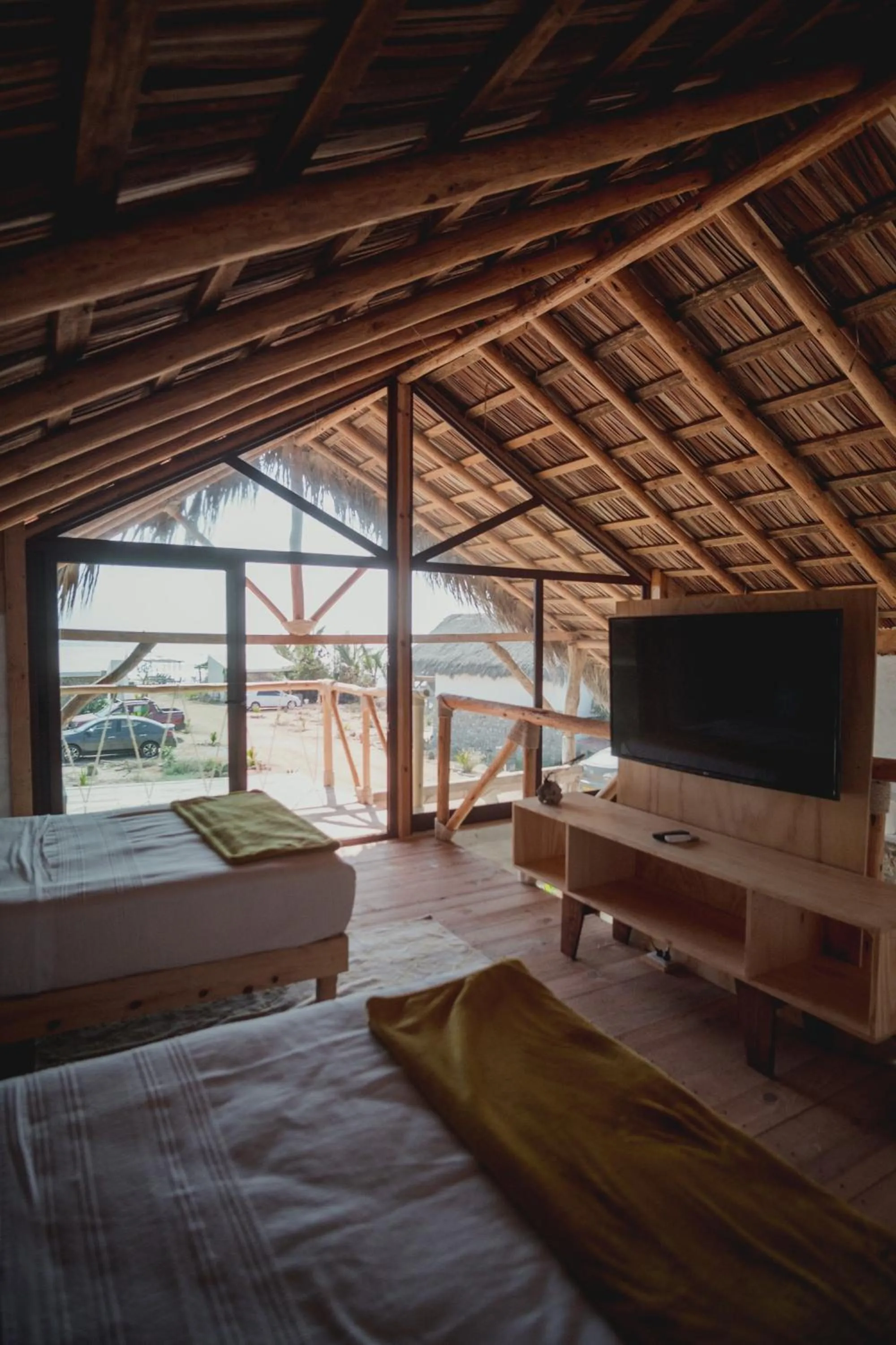 Bed in Toninas México Bungalow