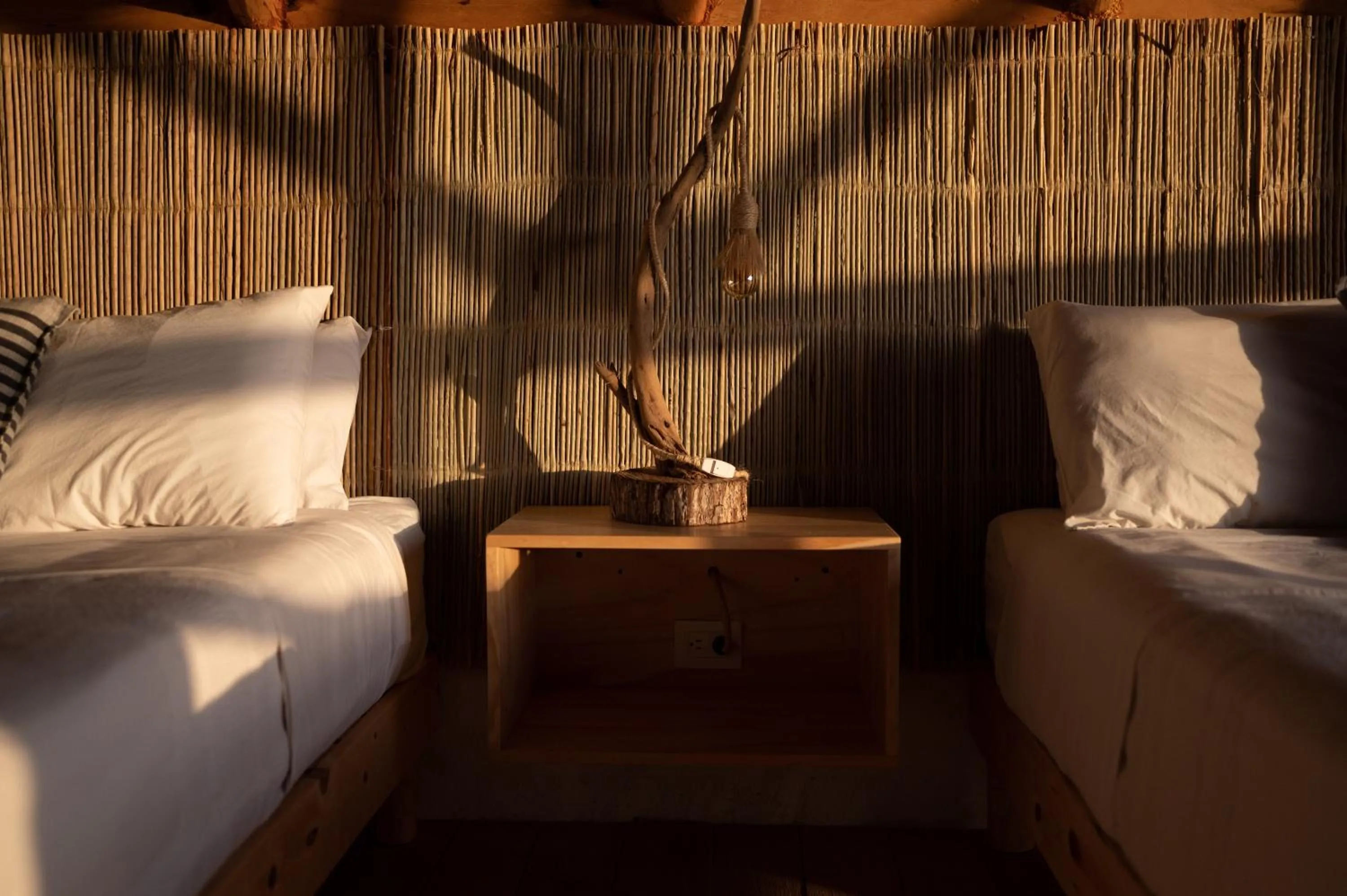 Bed in Toninas México Bungalow