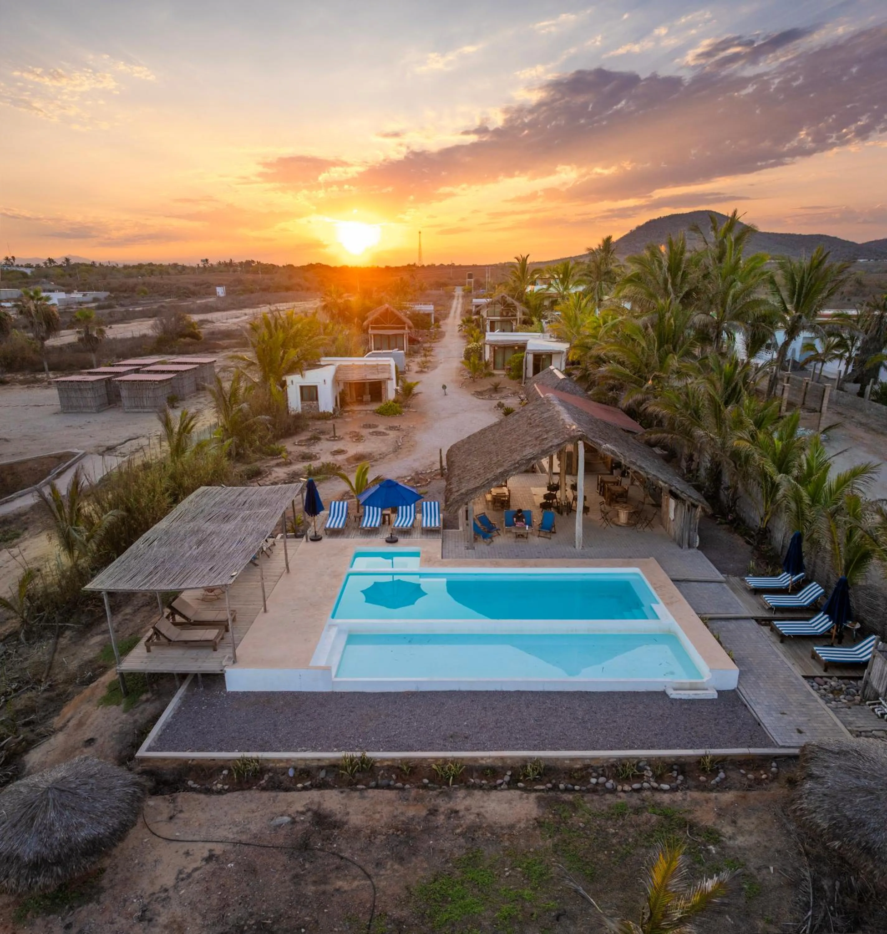 Swimming pool in Toninas México Bungalow