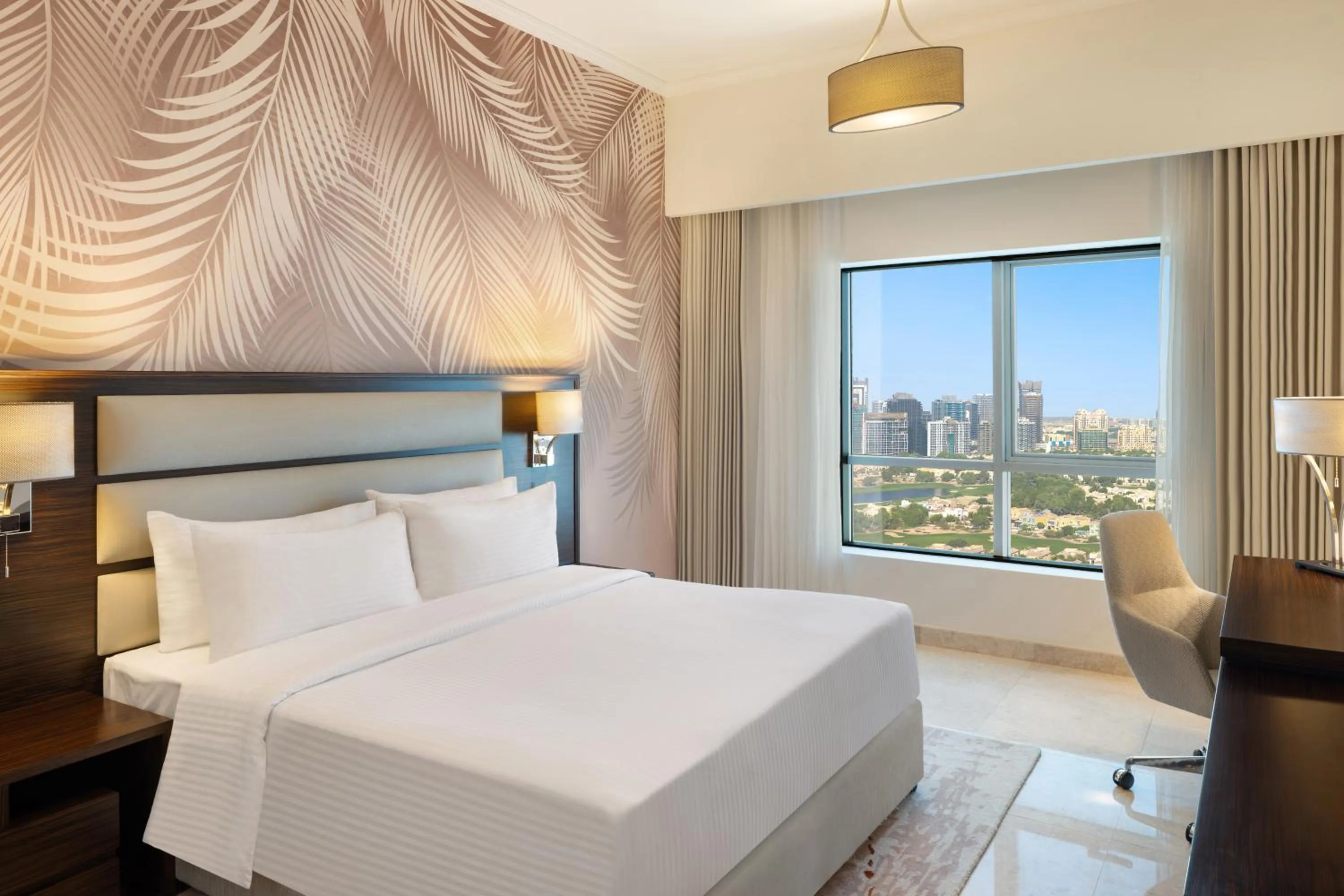 View (from property/room), Bed in Vintage Grand Hotel Dubai