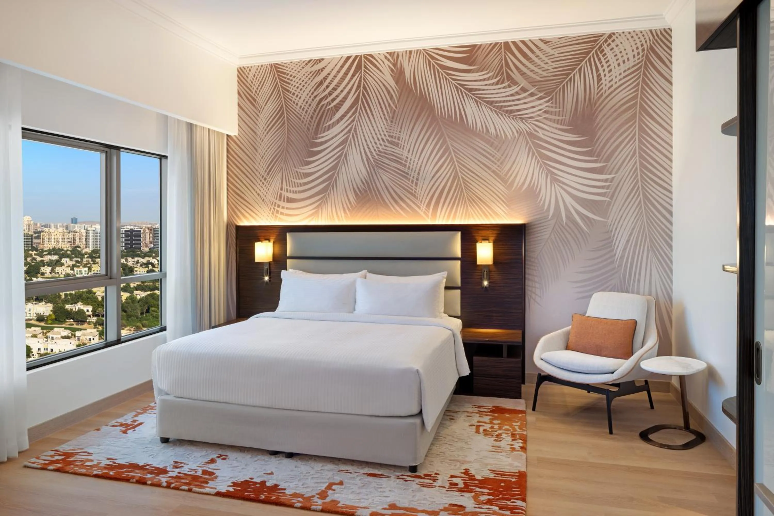 View (from property/room), Bed in Vintage Grand Hotel Dubai