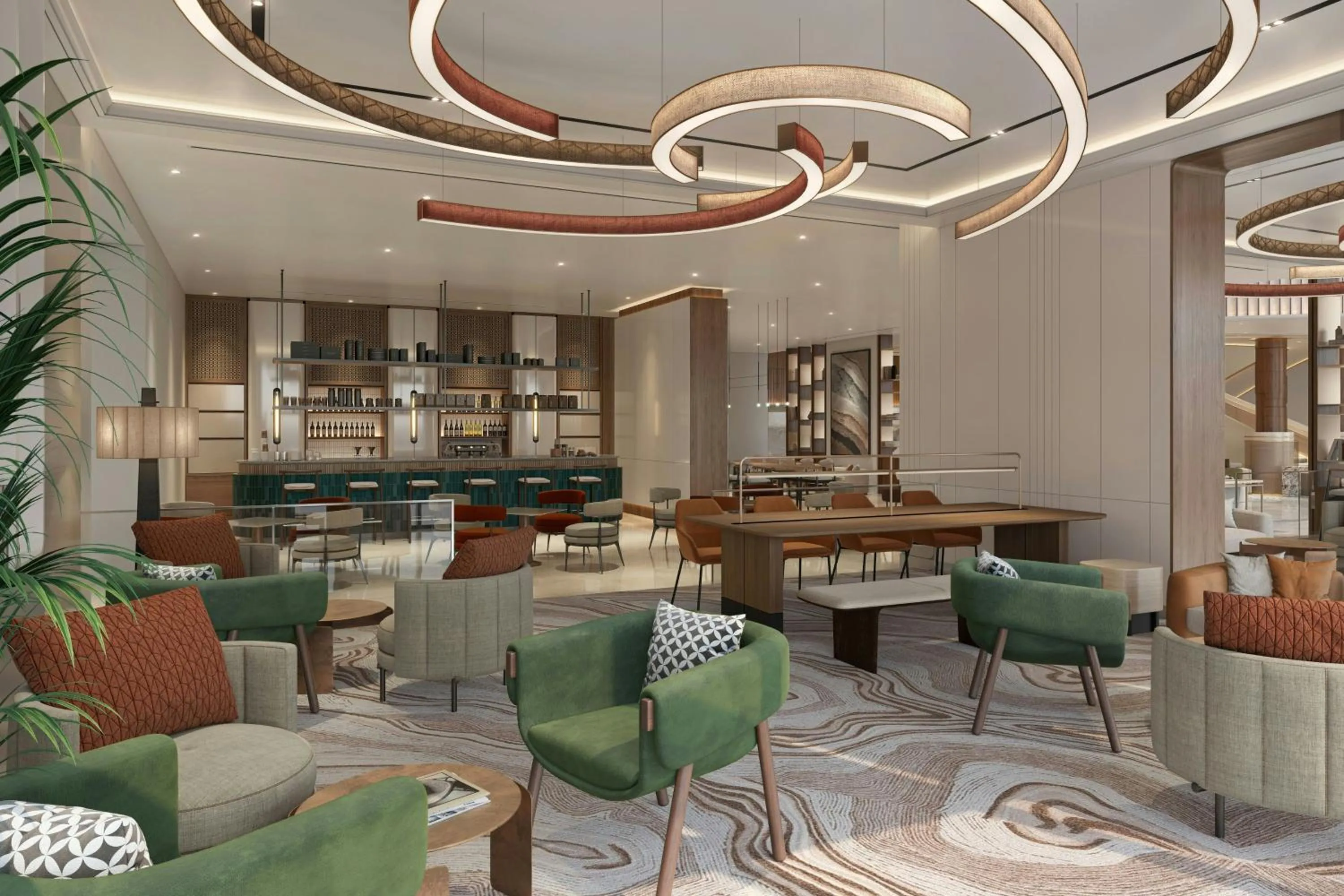 Lobby or reception in Marriott Hotel Production City, Dubai