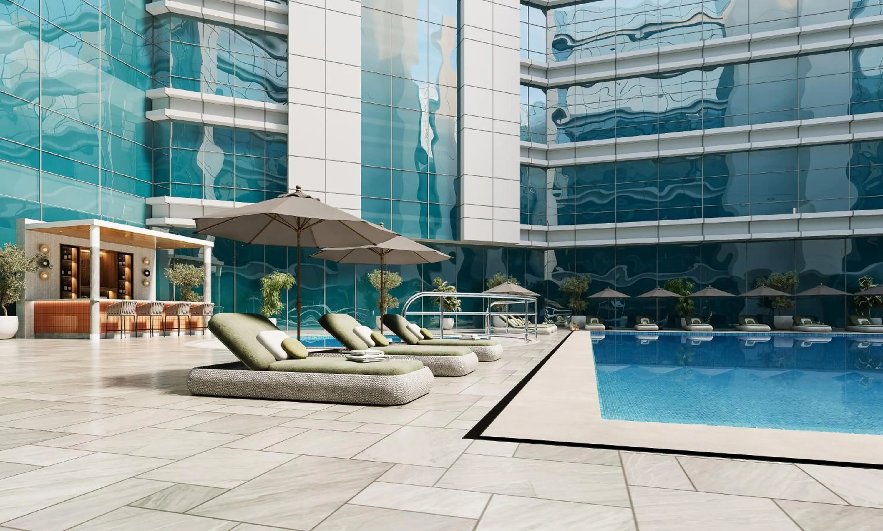 Swimming pool in Vintage Grand Hotel Dubai