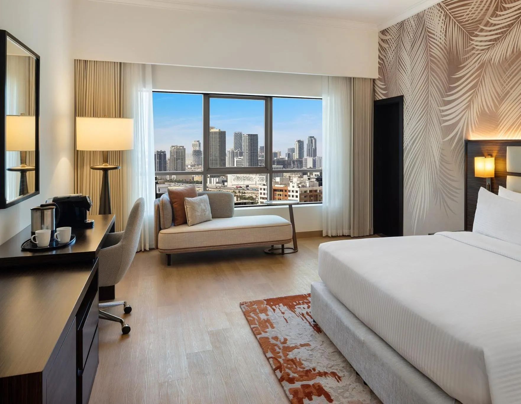 View (from property/room), Bed in Vintage Grand Hotel Dubai