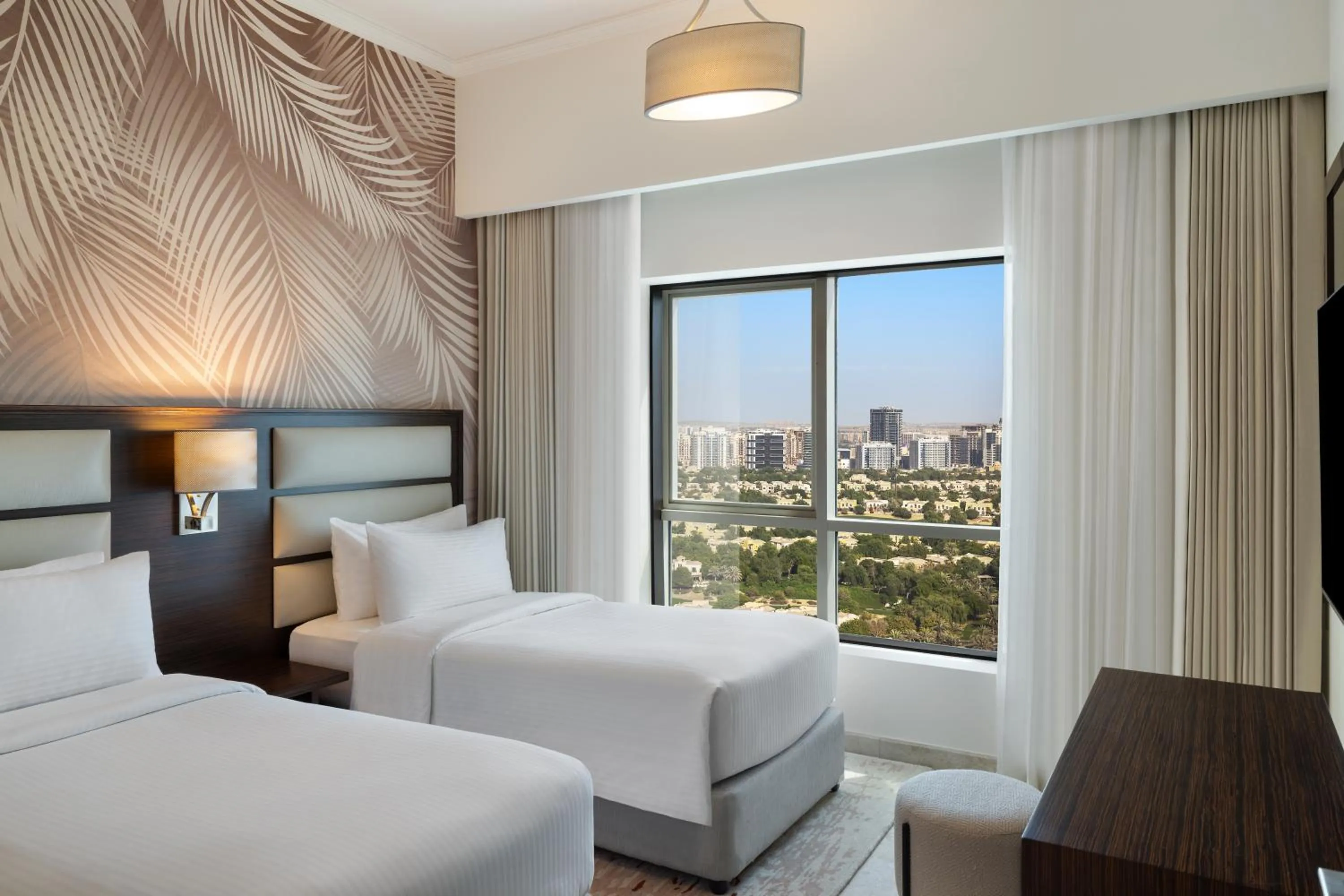 View (from property/room), Bed in Vintage Grand Hotel Dubai