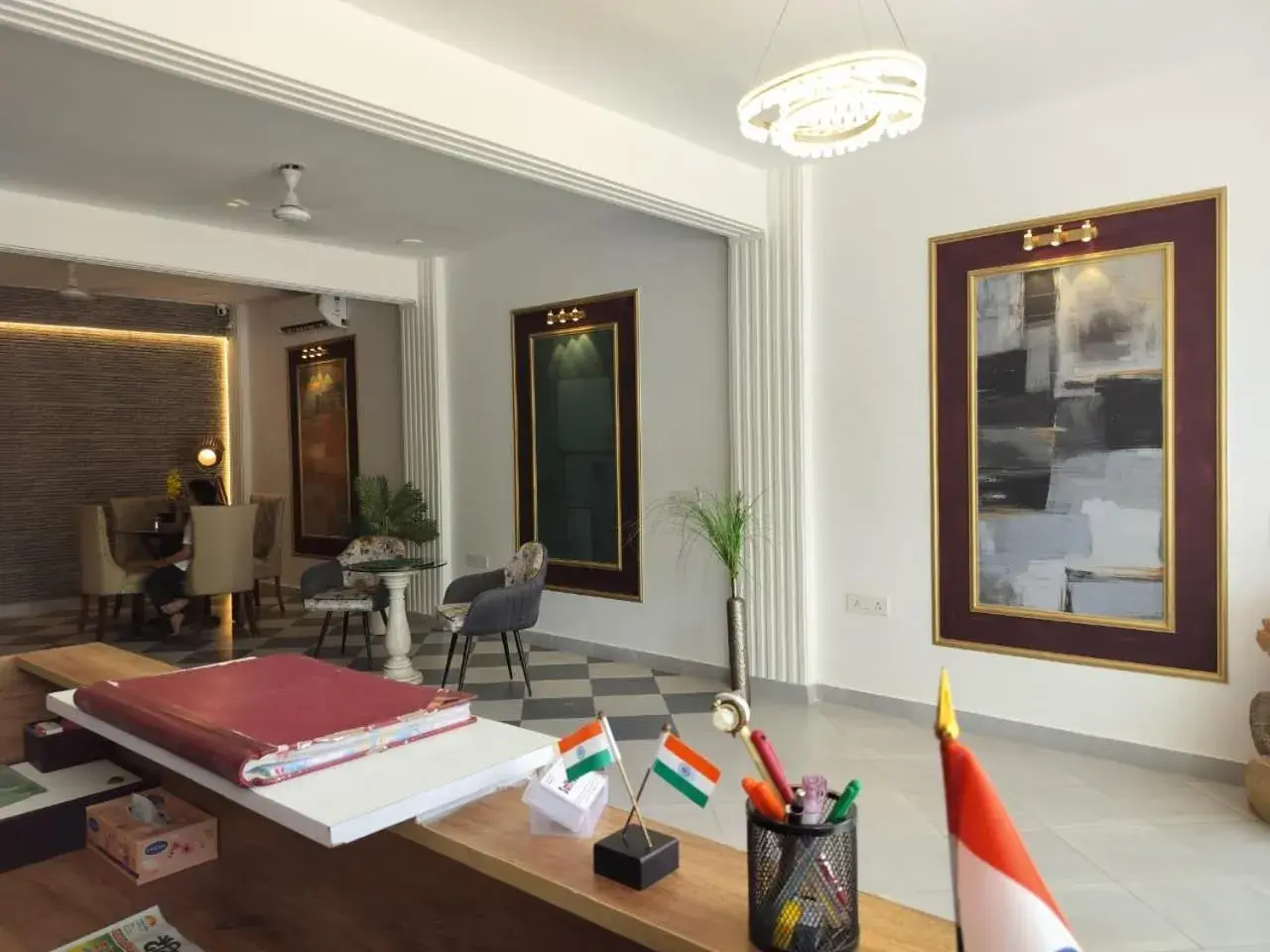 Lobby or reception in Saffron Inn - Expo India Mart Lobby or reception in Saffron Inn - Expo India Mart