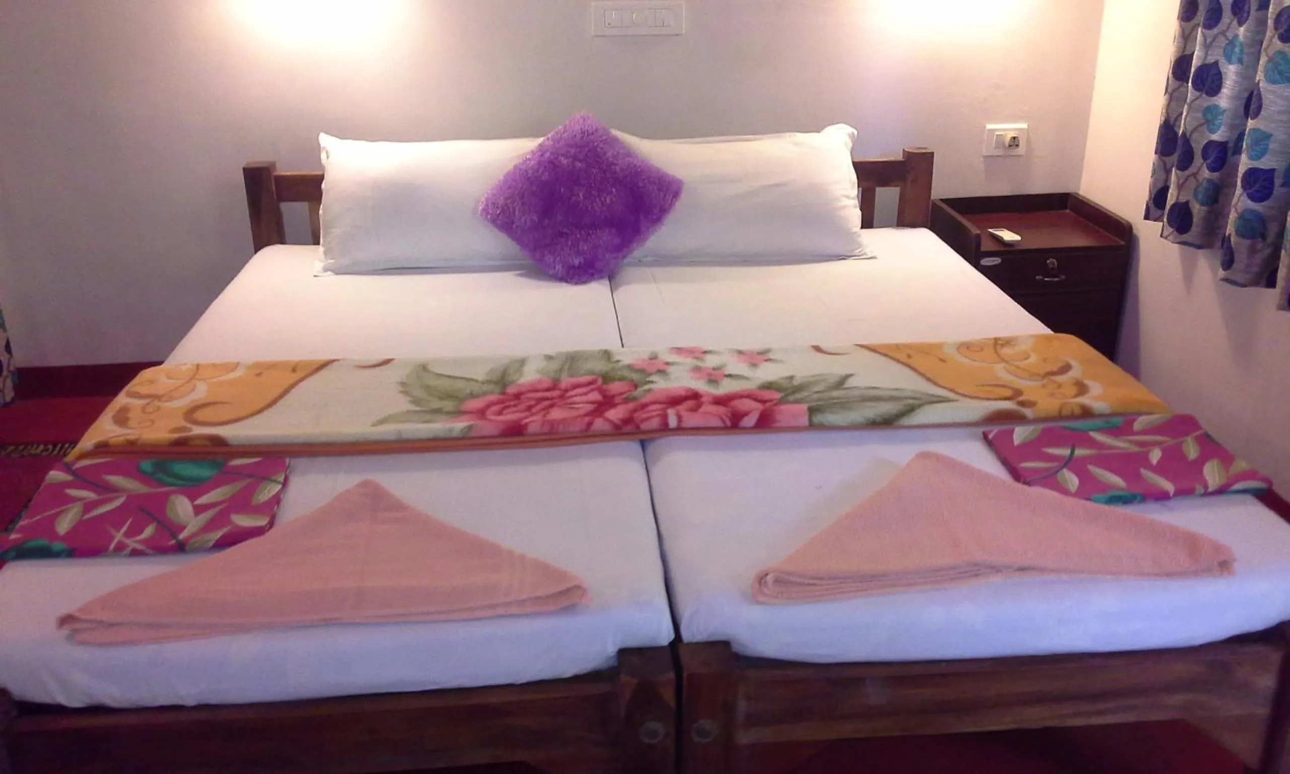 Bed in Marari Beach House