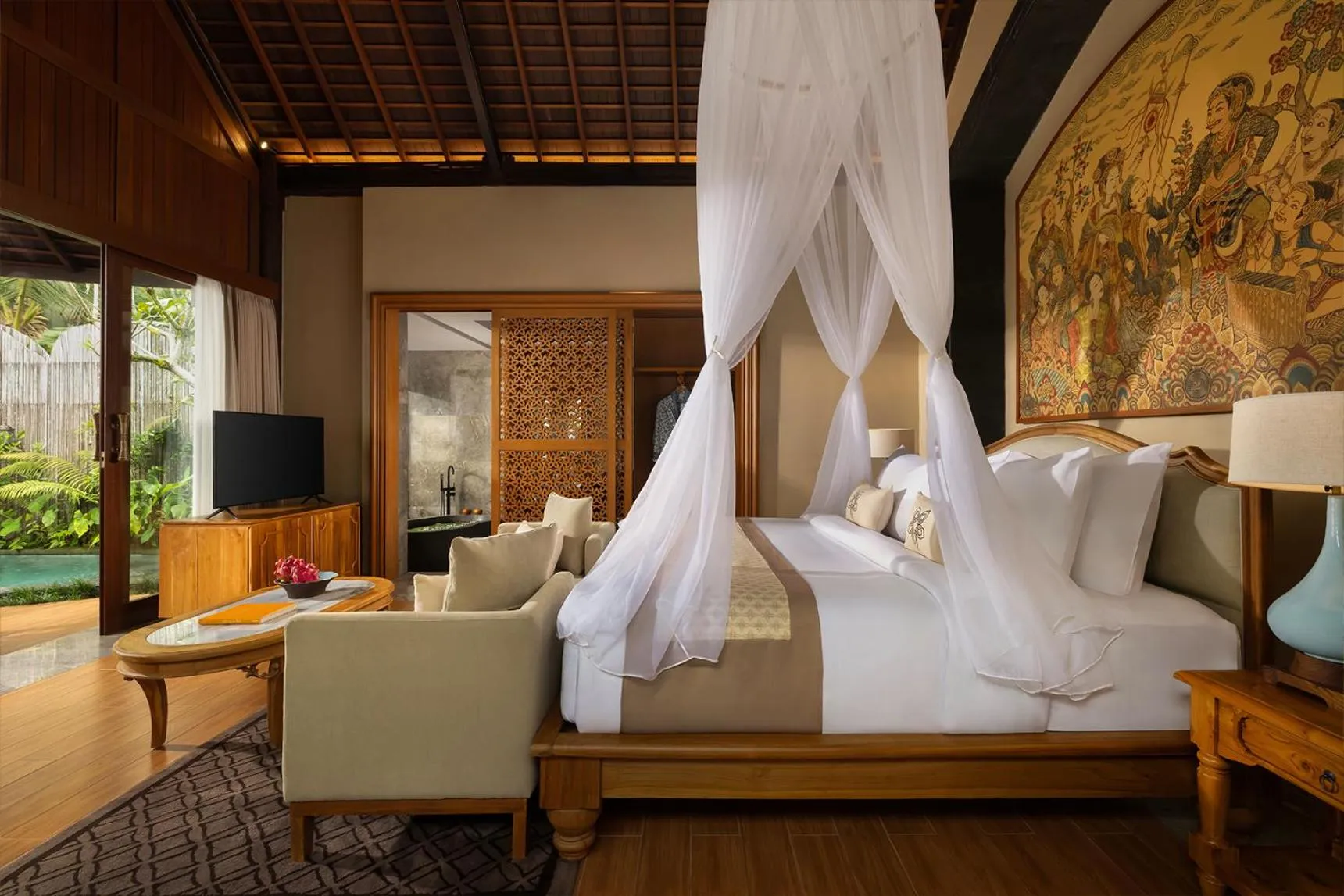 Bed in Abisena Wellness & Resort Ubud-Adult Only