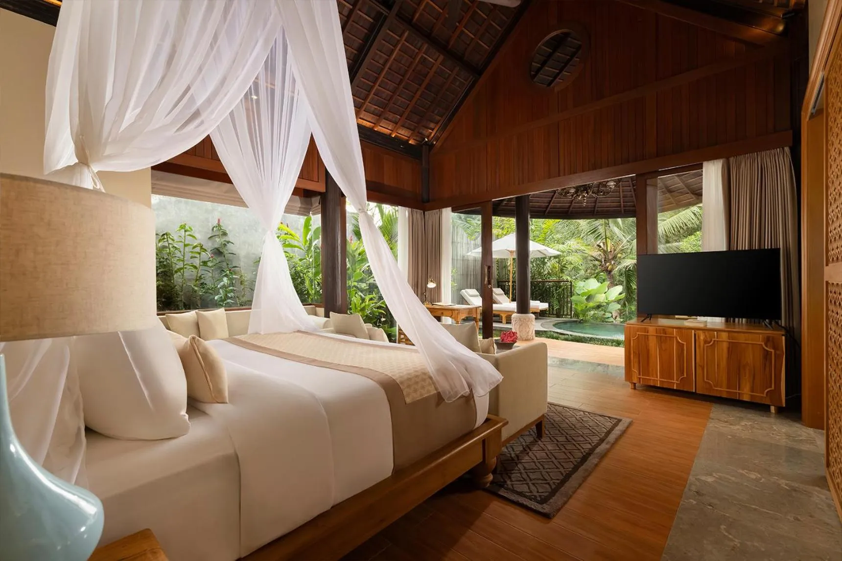 Bed in Abisena Wellness & Resort Ubud-Adult Only