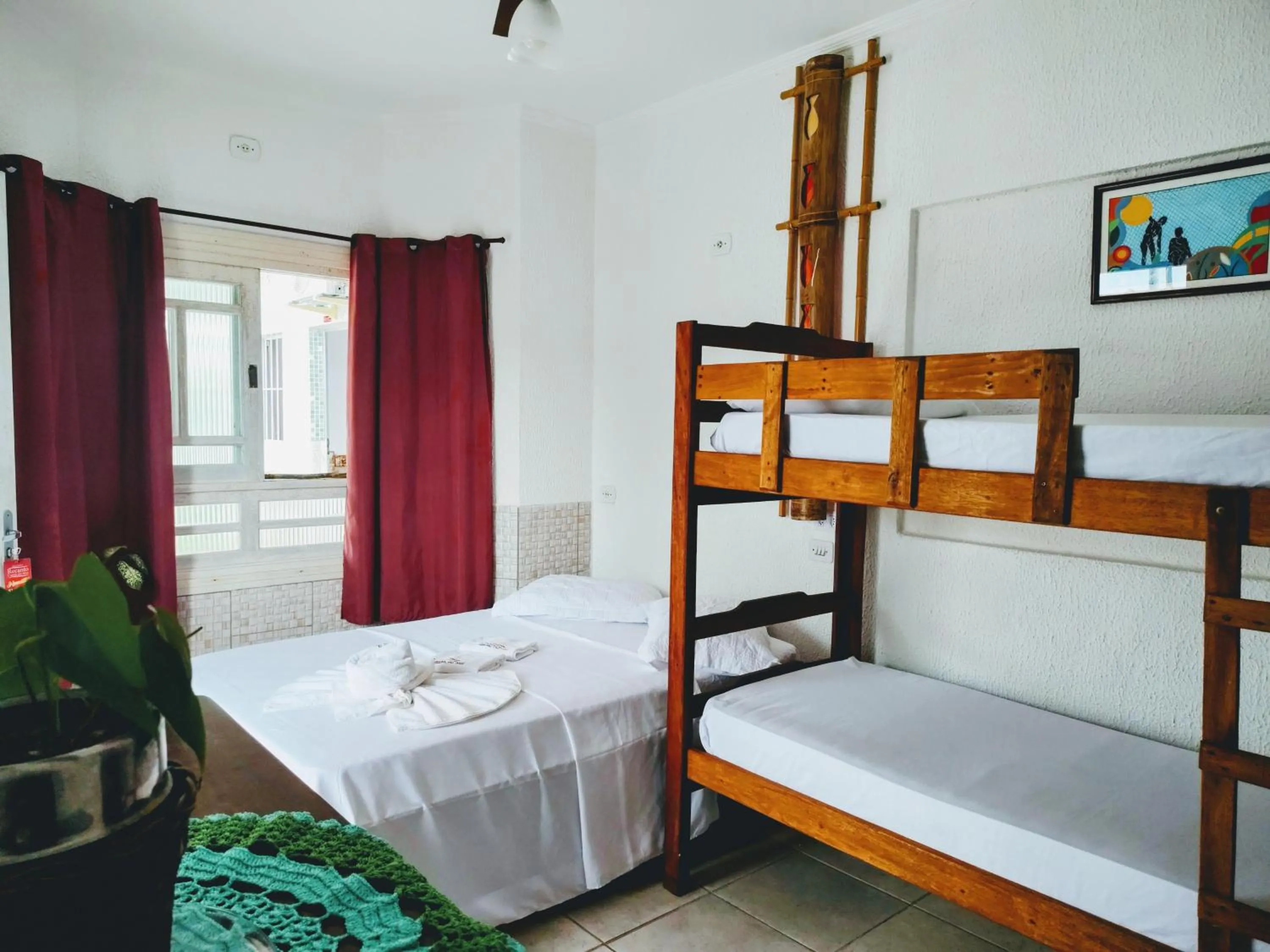 Bed in Pousada Aconchego Recanto Do Mar